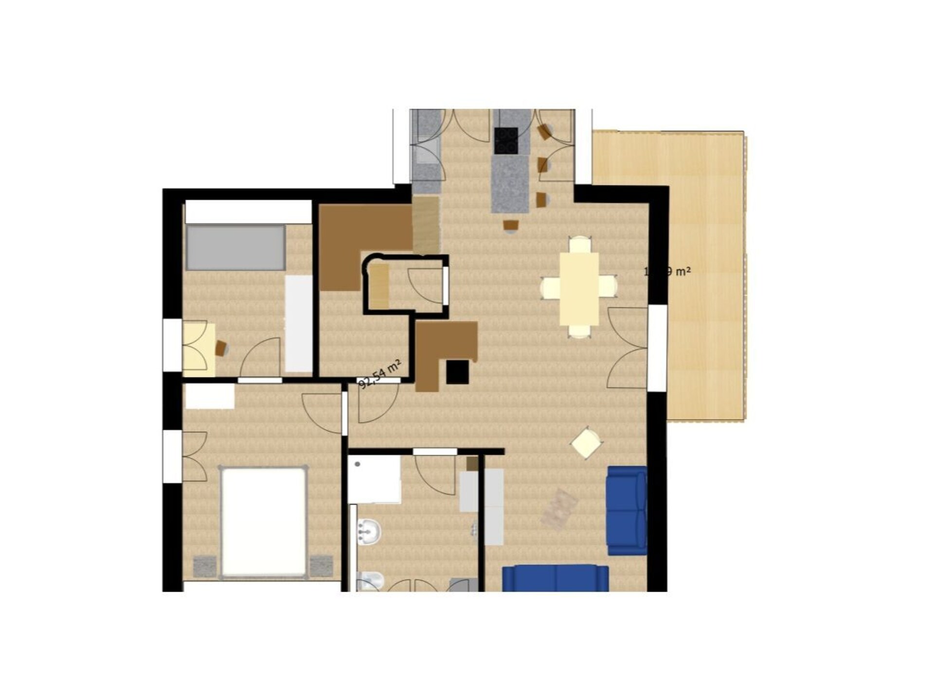 Licht appartement met mezzanine, 3 slaapkamers, vlakbij centrum Kappeln - foto 30