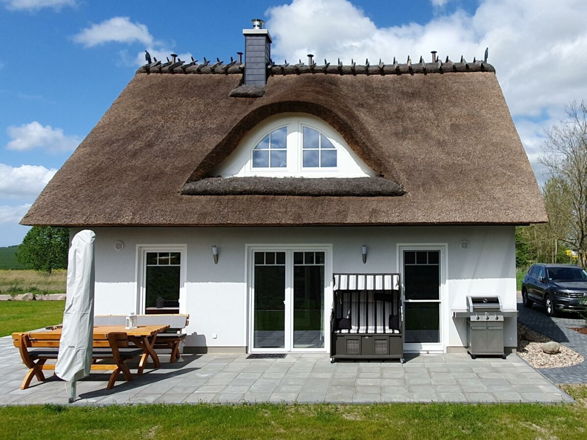 Rieten dak idylle aan de Üselitzer Wiek – Nieuw vakantiehuis voor 6 personen - foto 1