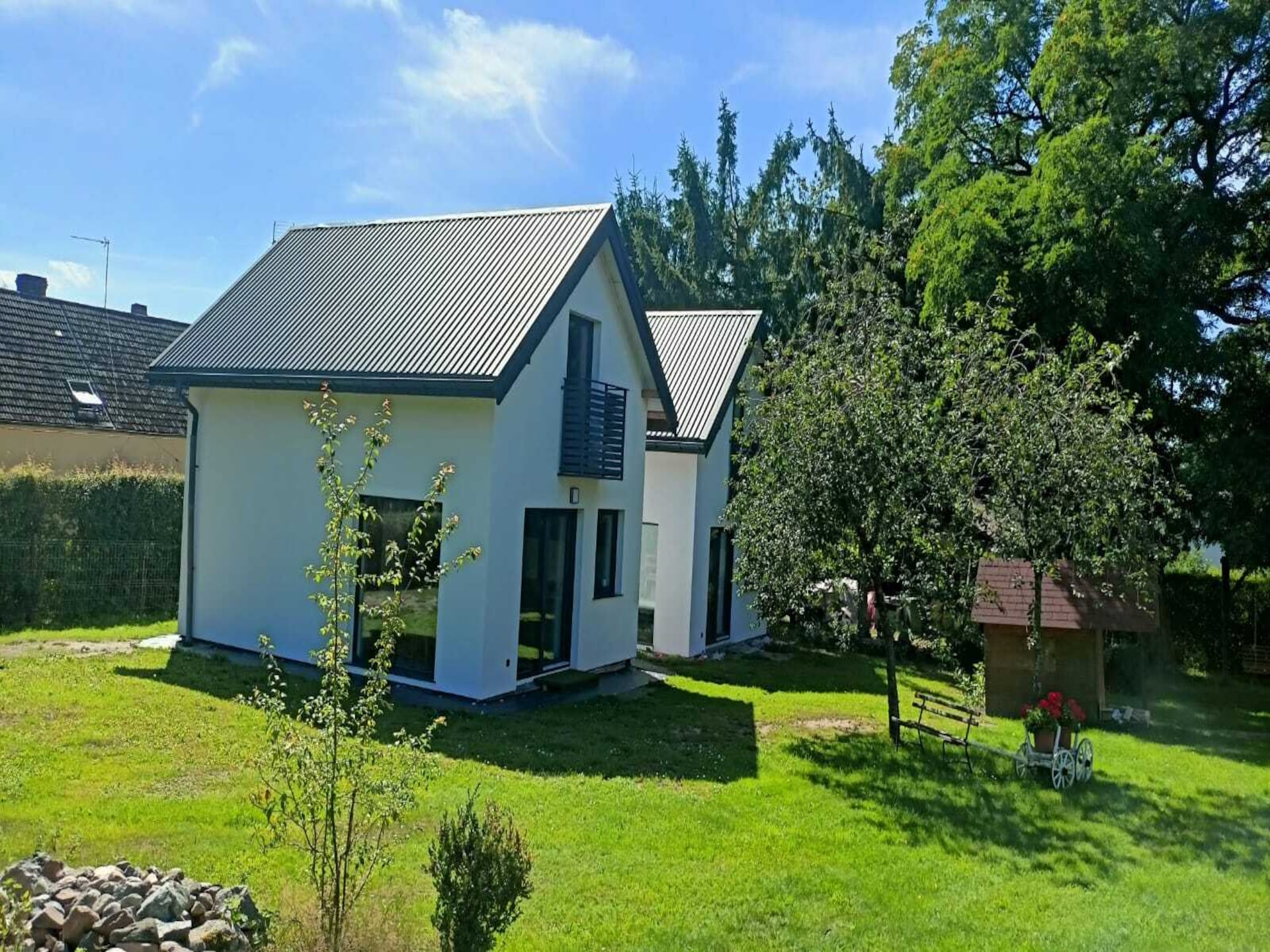 Nieuw vakantiehuis voor 7 personen met tuin, vlakbij zee en meer in Lędzin - foto 2