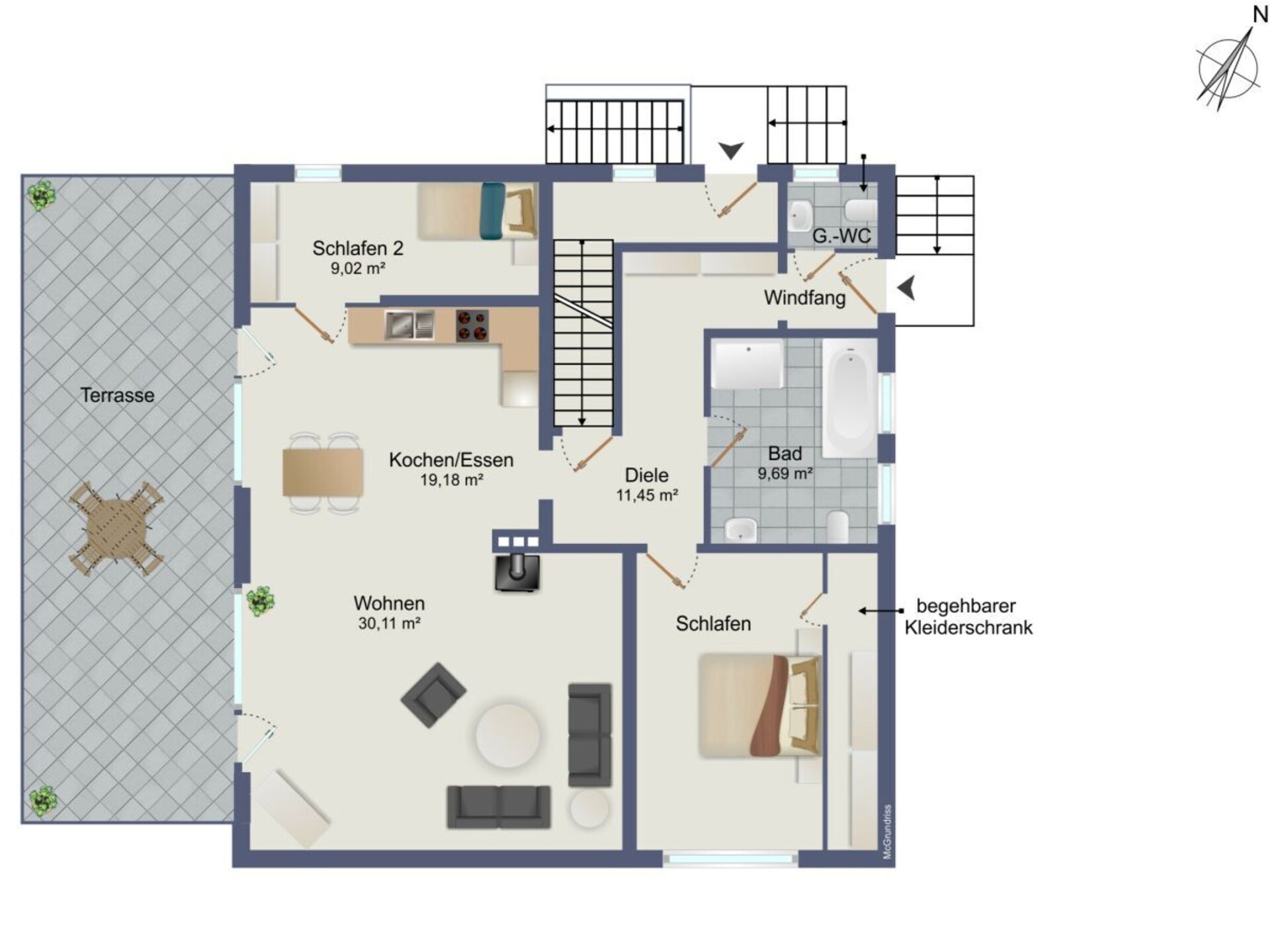 Stijlvol appartement met zonneterras en open haard vlakbij de Oostzee - foto 14