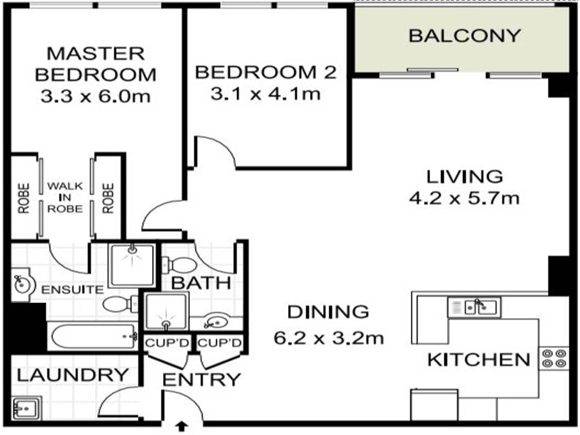 Licht appartement in Pyrmont met zwembad vlakbij Darling Harbour - foto 3