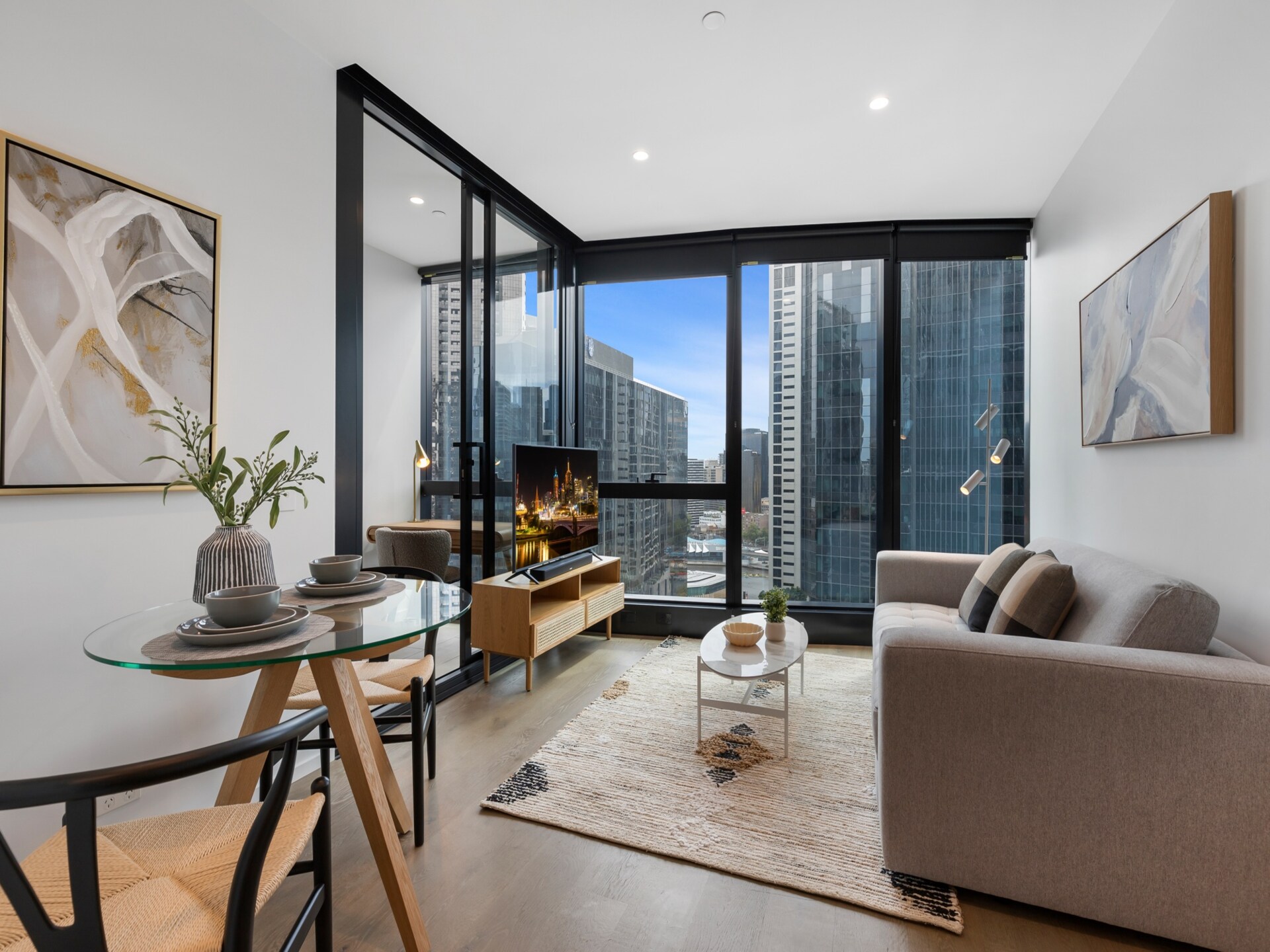 Modern appartement in Southbank met uitzicht op de skyline - foto 3
