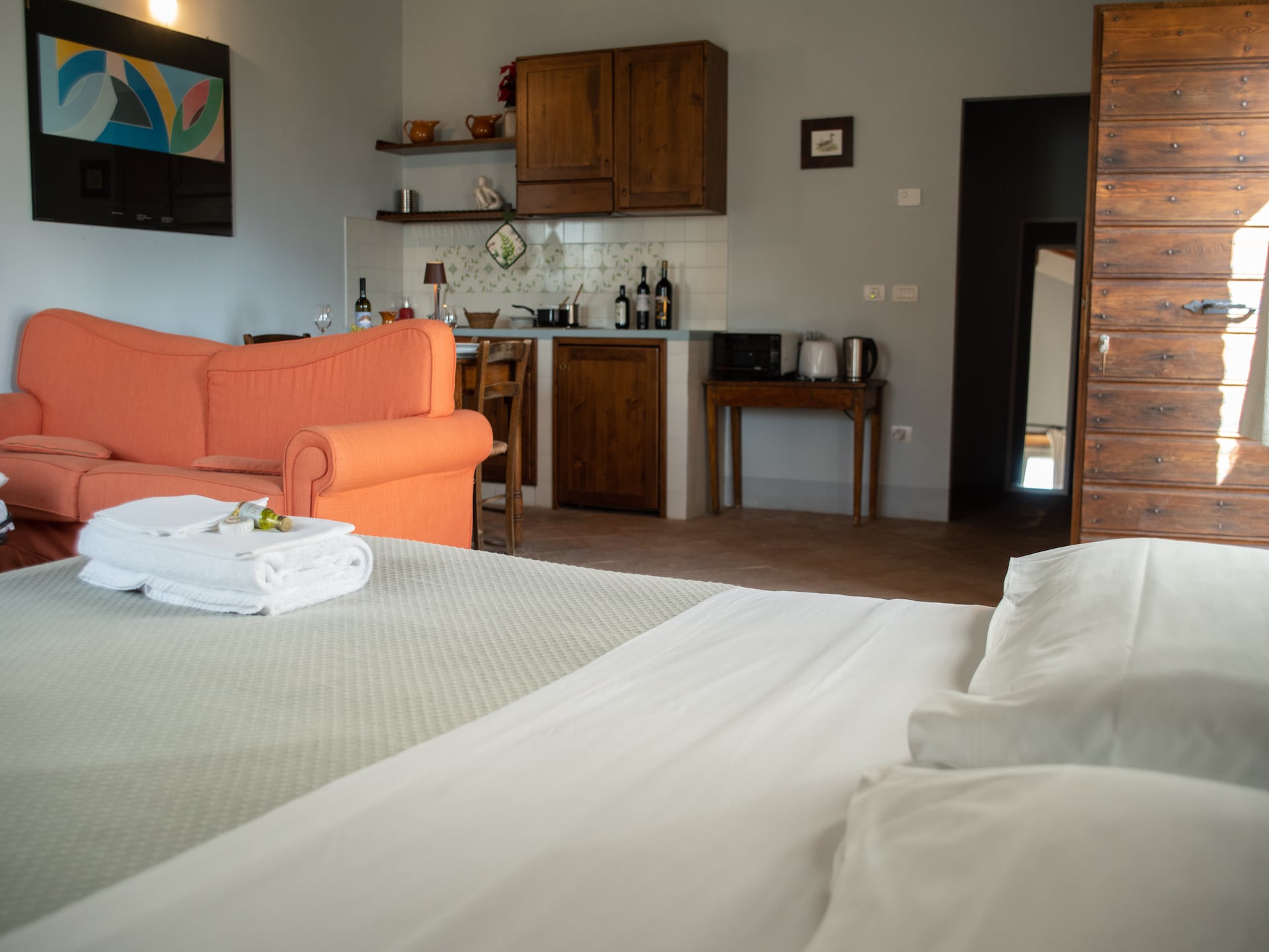 Panoramisch studio-appartement Sole nabij Assisi met zwembad - foto 24