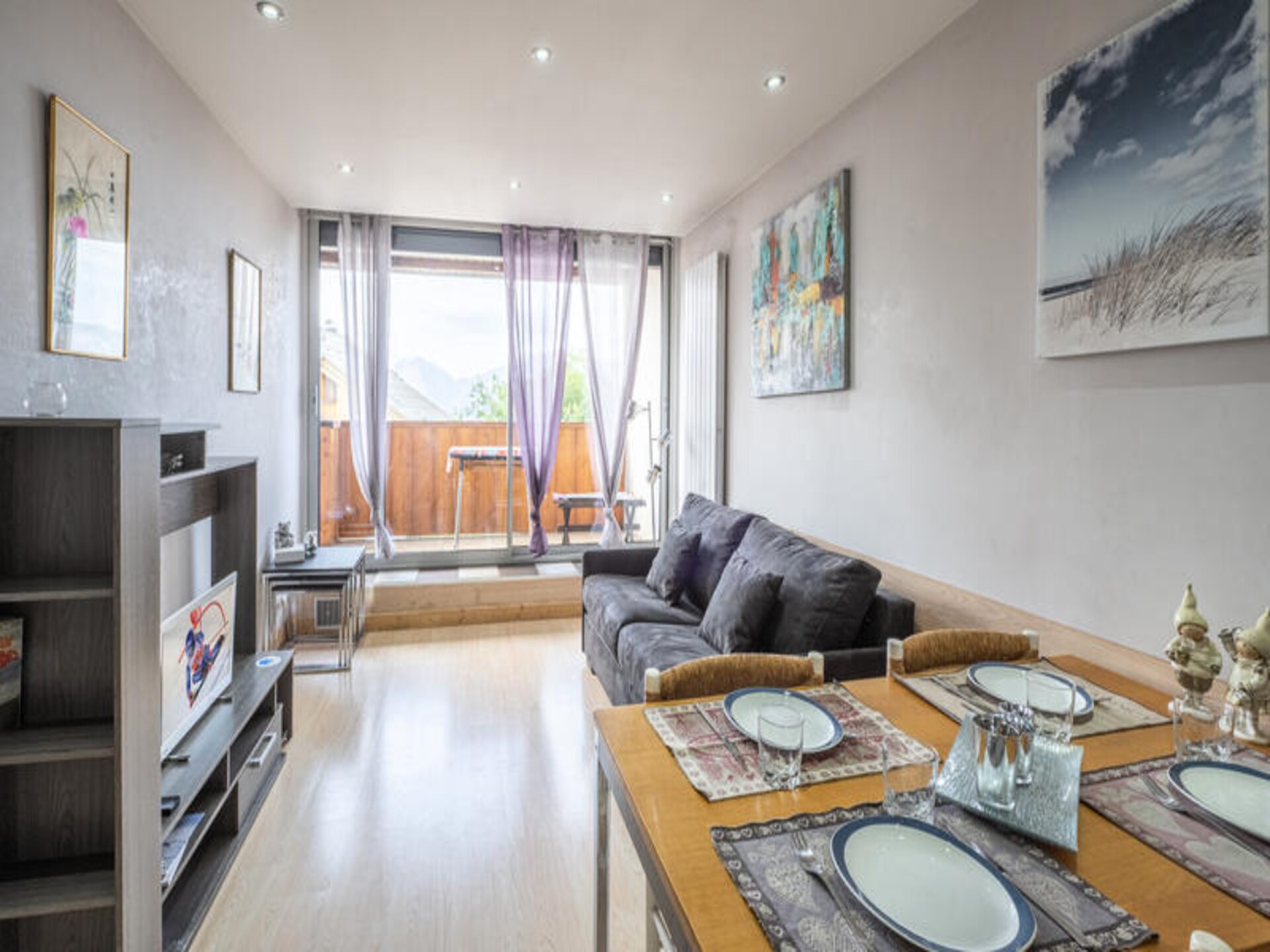 Knus appartement in Vieil Alpe met zuidbalkon, 500m van centrum - foto 1