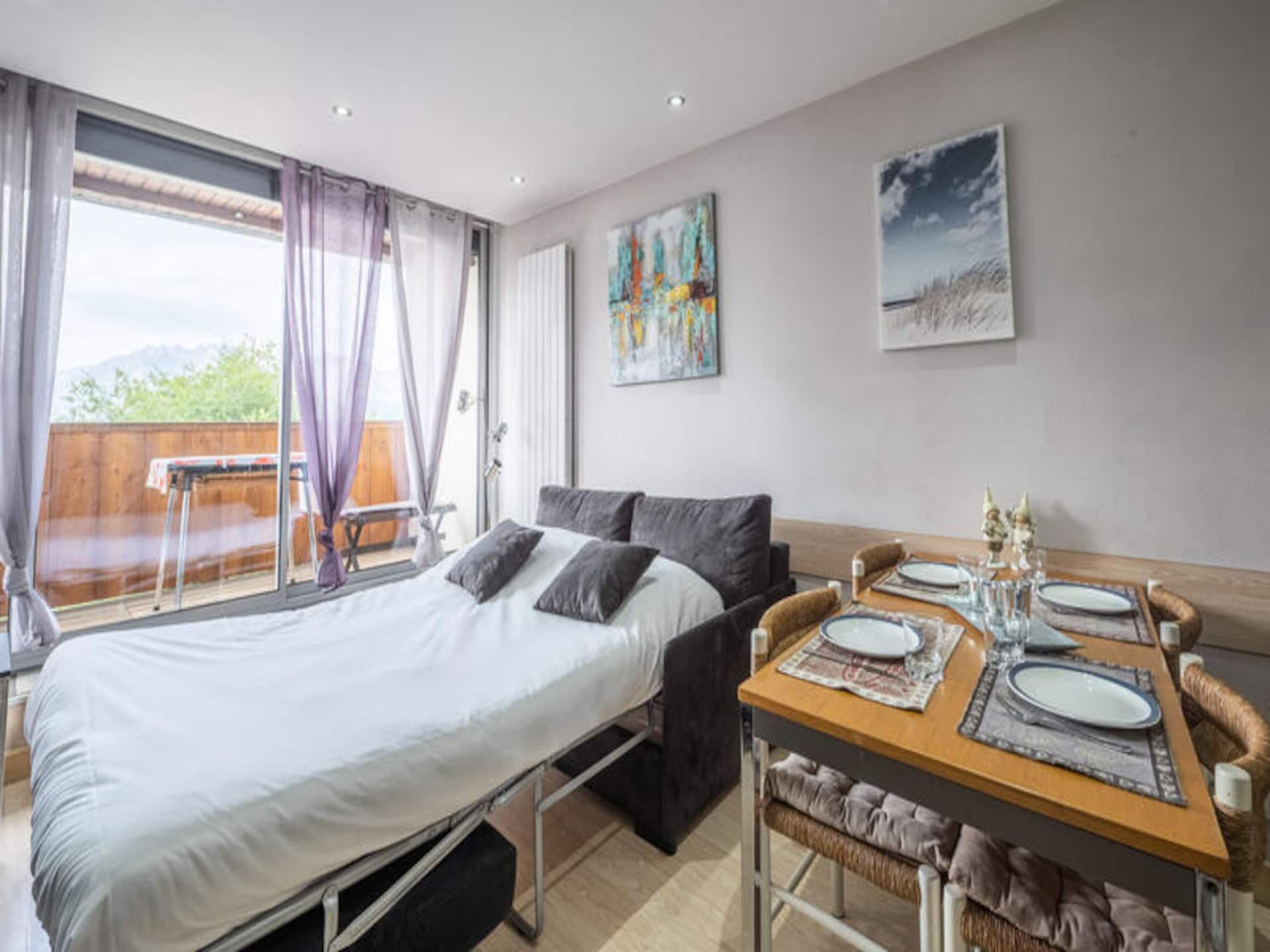 Knus appartement in Vieil Alpe met zuidbalkon, 500m van centrum - foto 2
