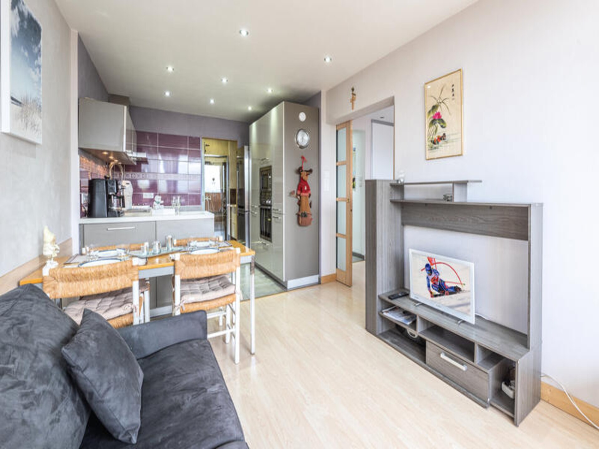 Knus appartement in Vieil Alpe met zuidbalkon, 500m van centrum - foto 4