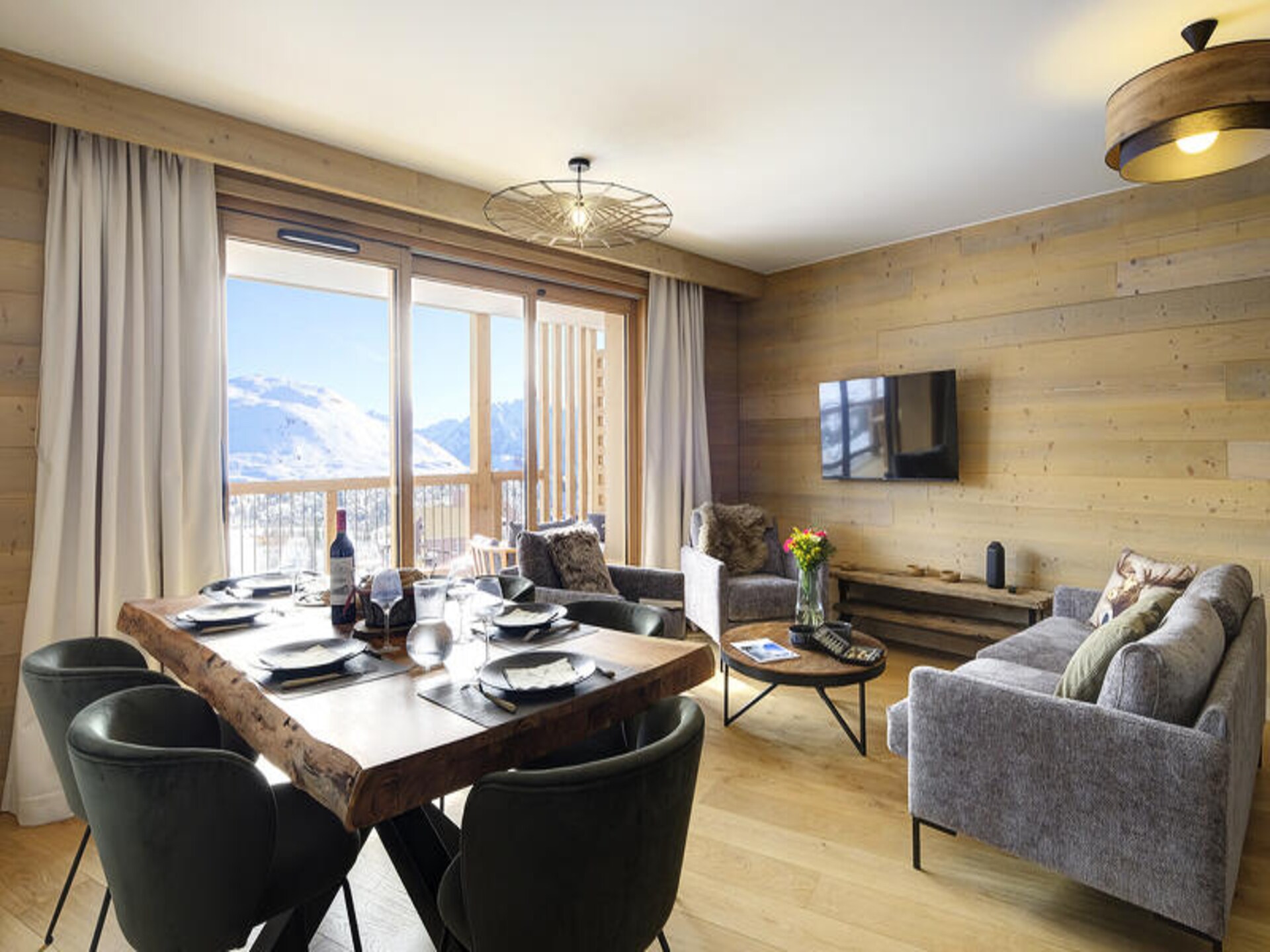Licht appartement in Huez met panoramisch uitzicht en ski-in/ski-out - foto 4