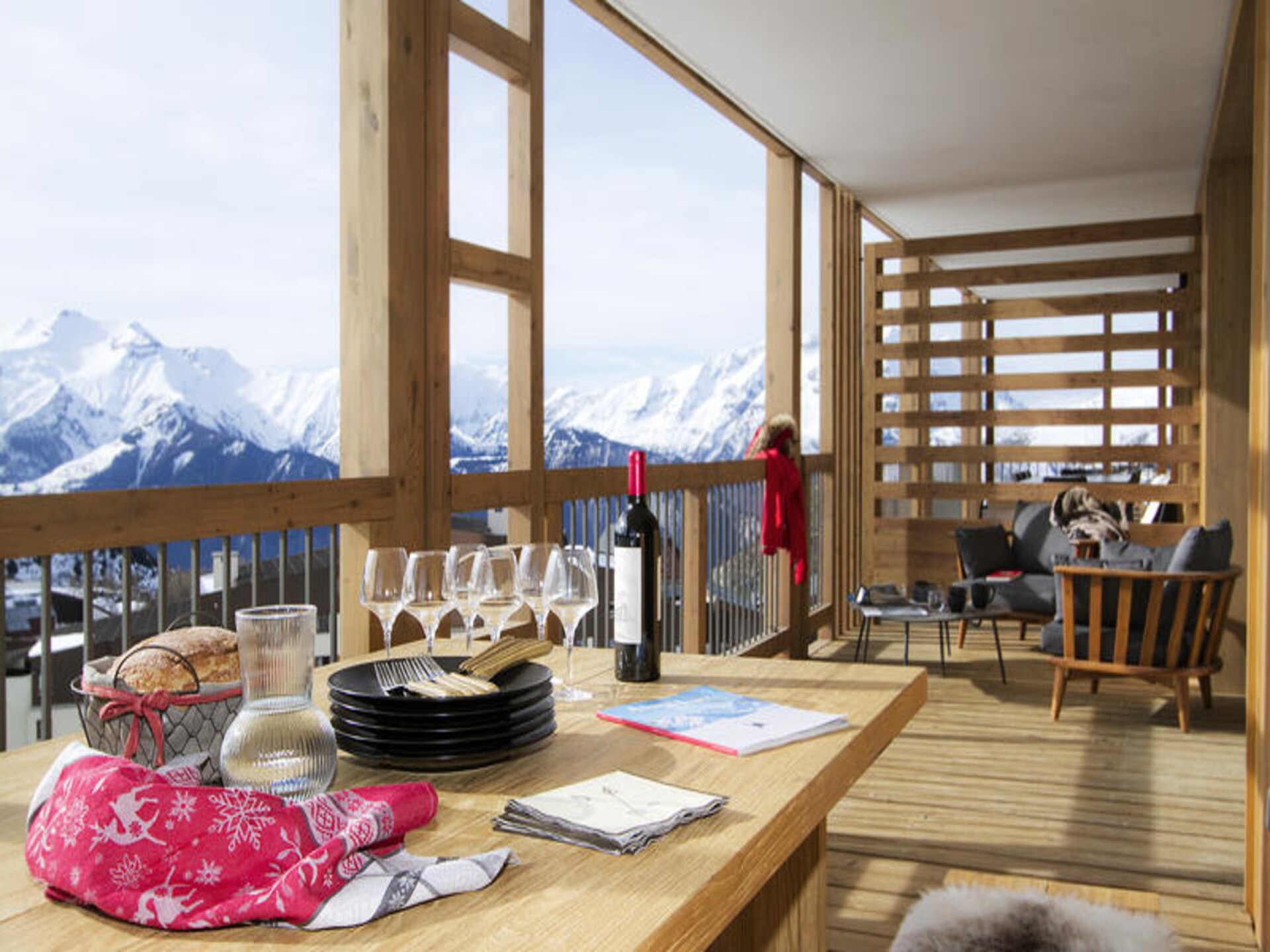 Licht appartement in Huez met panoramisch uitzicht en ski-in/ski-out - foto 14