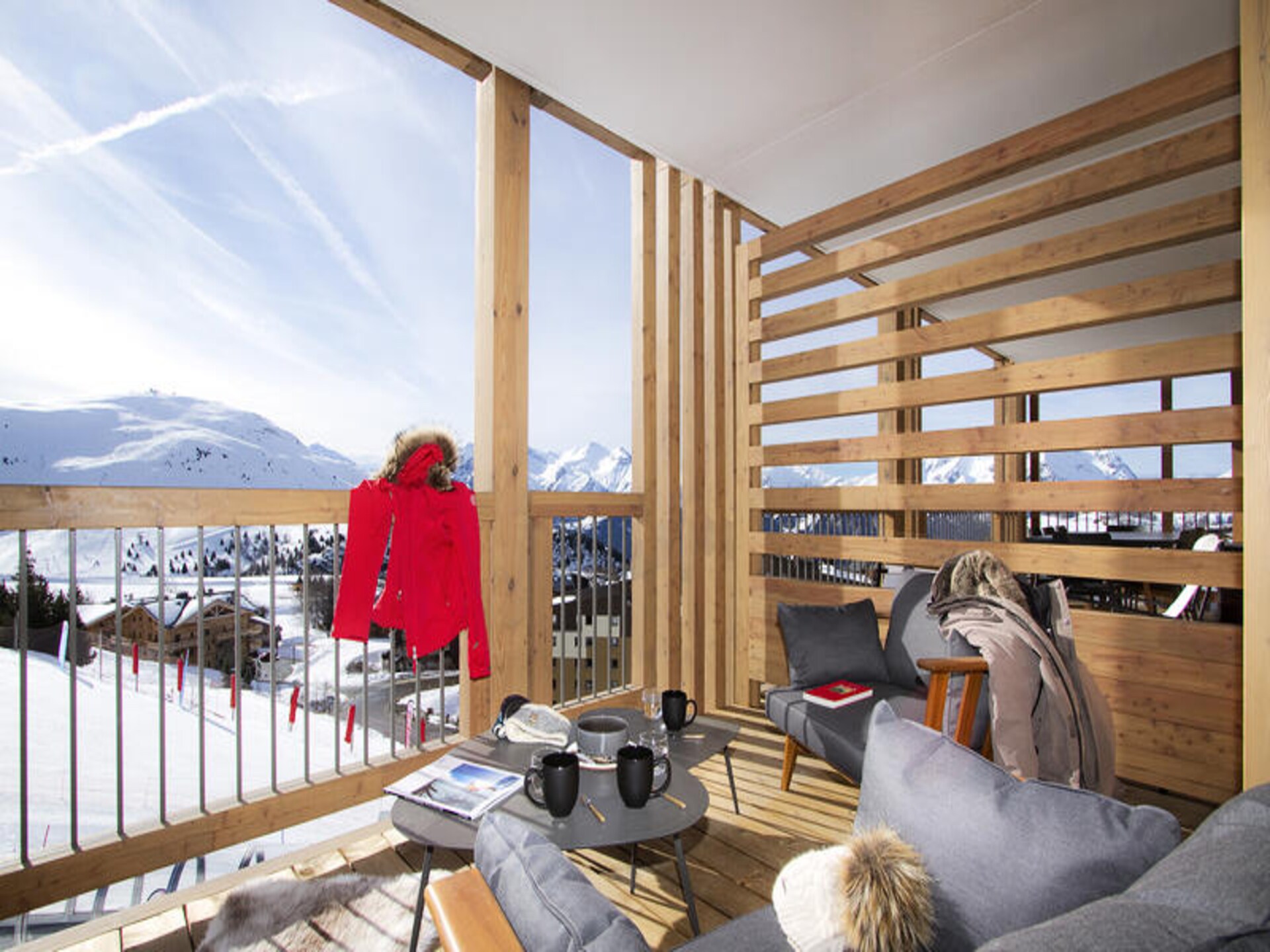 Licht appartement in Huez met panoramisch uitzicht en ski-in/ski-out - foto 15