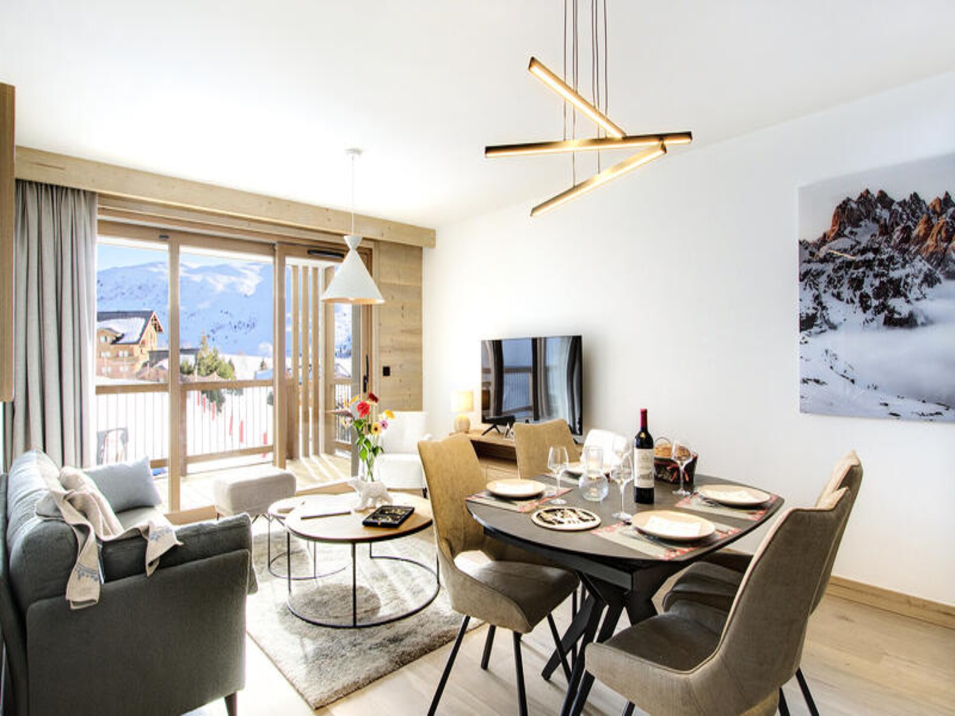 Ski-in/ski-out appartement Les Arcs 1800 met panoramisch uitzicht - foto 4