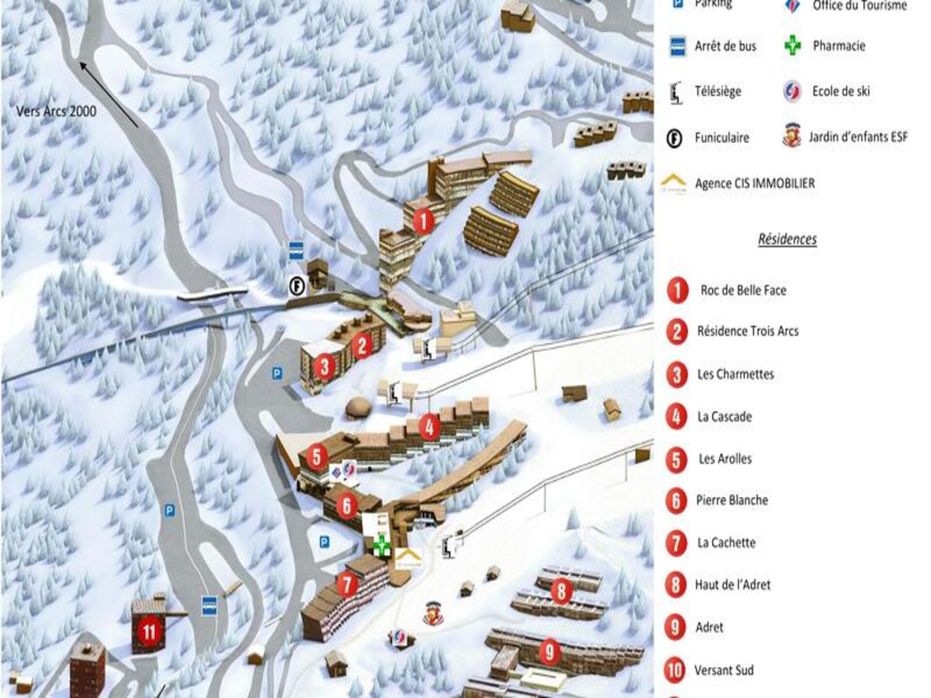Knus appartement Arc 1600 met uitzicht op Mont Blanc, 50m van de piste - foto 17