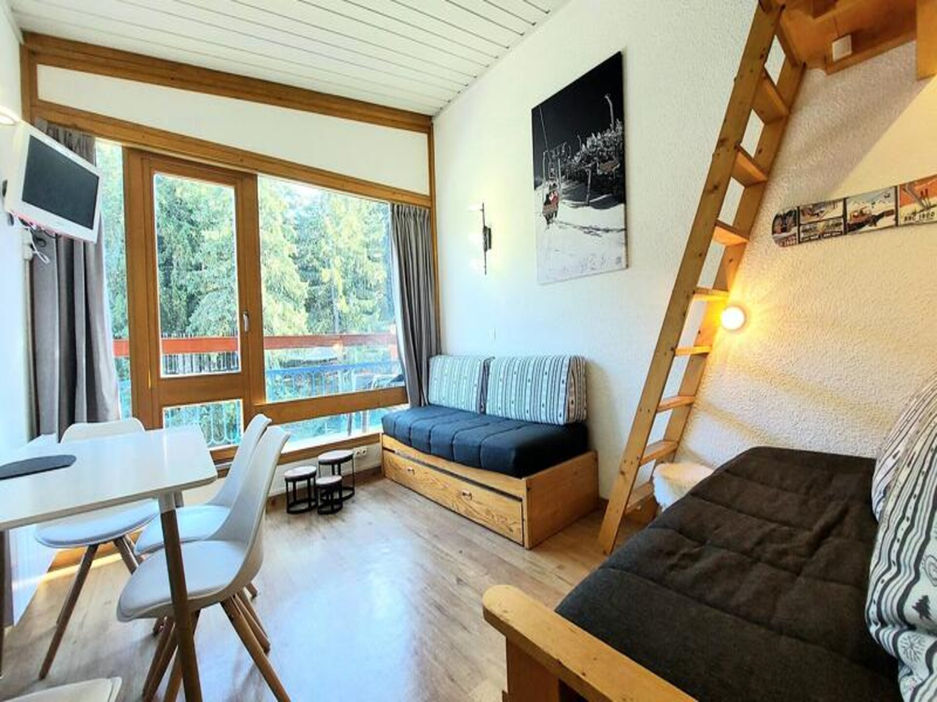 Ski-in/ski-out studio voor 5 personen in Bourg Saint Maurice met balkon op het zuiden - foto 8