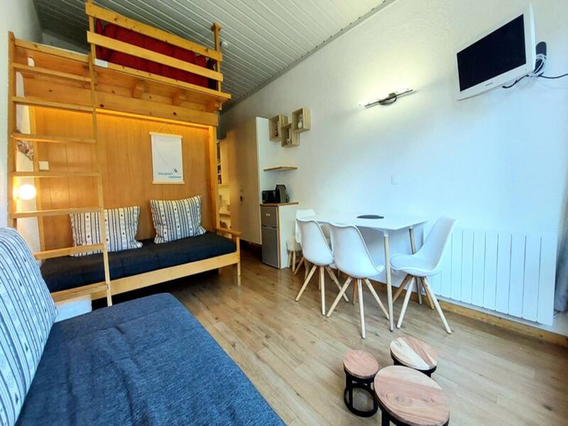 Ski-in/ski-out studio voor 5 personen in Bourg Saint Maurice met balkon op het zuiden - foto 12