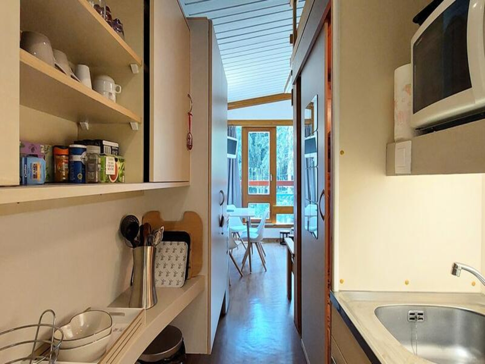 Ski-in/ski-out studio voor 5 personen in Bourg Saint Maurice met balkon op het zuiden - foto 15
