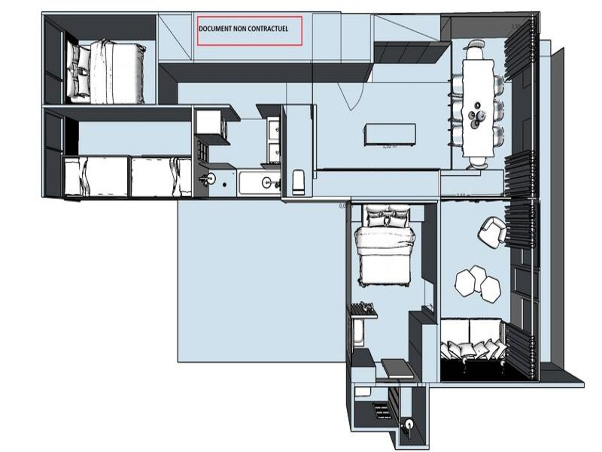 Ruim 8-persoons appartement direct aan de piste in Plagne Centre - foto 12