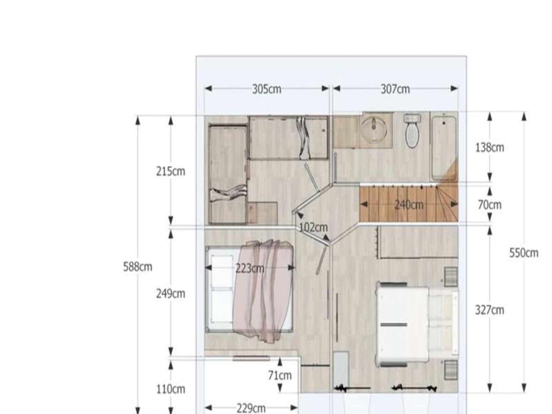Duplexappartement direct aan de piste in La Plagne voor 9 personen - foto 12