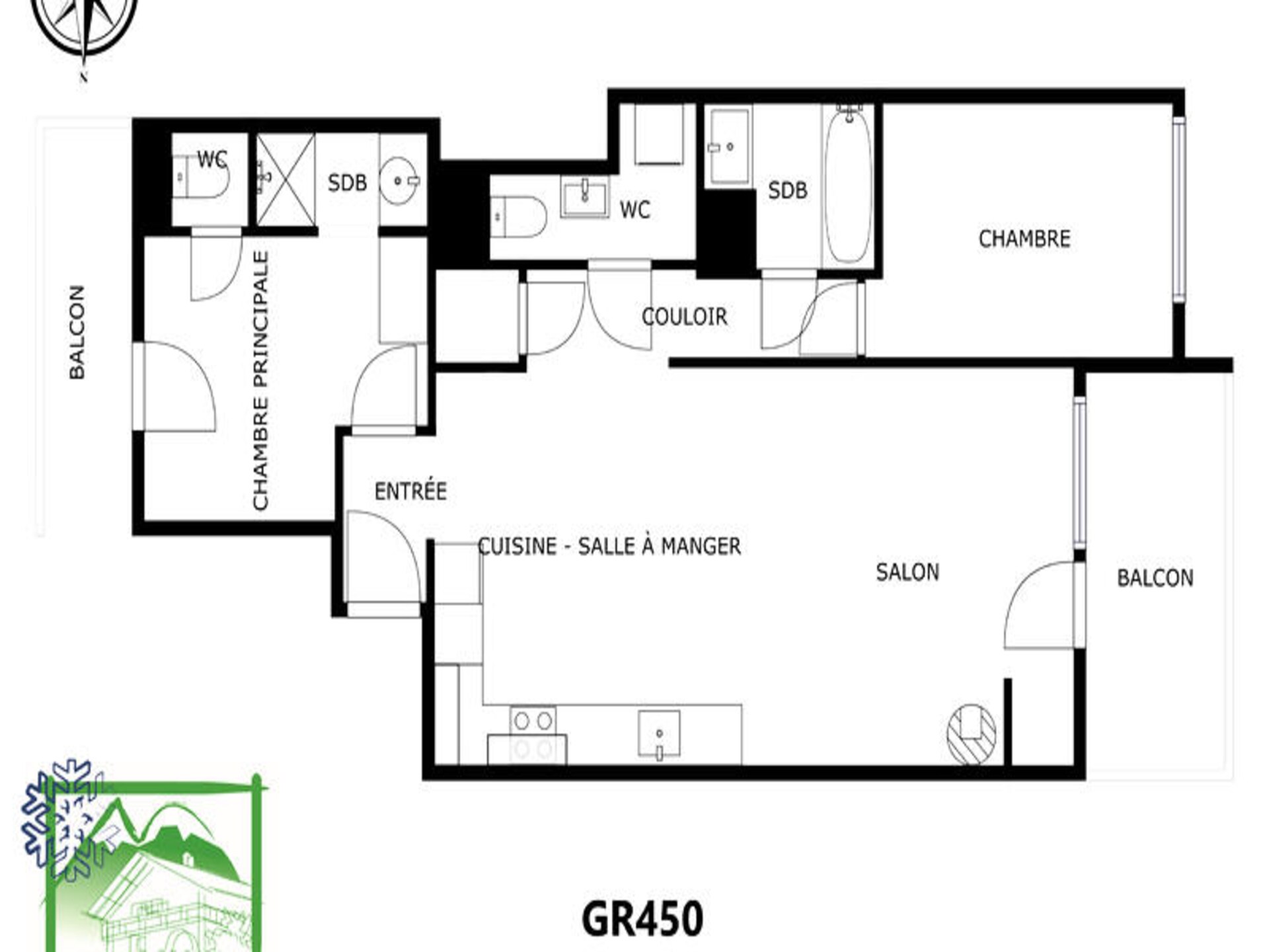 Licht appartement in het hart van Les Carroz, vlakbij de piste - foto 15