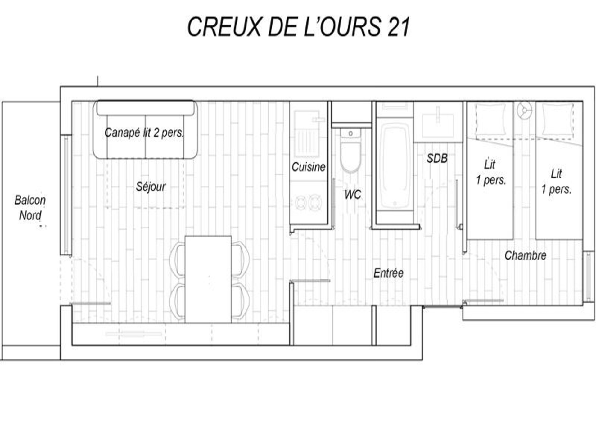 Appartement aan de piste in Les Allues met balkon en uitzicht op de bergen - foto 15
