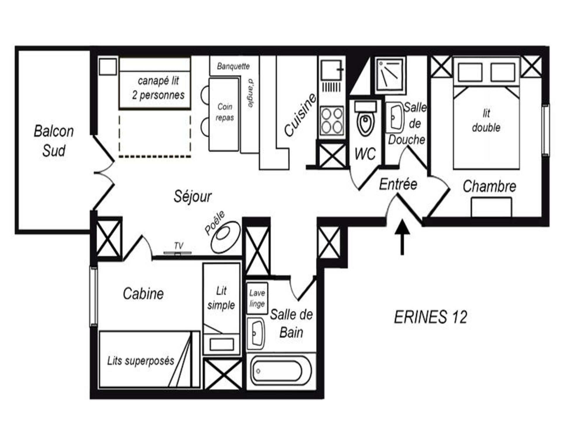 Appartement 6p in Les Allues met balkon, direct aan de piste van Méribel-Mottaret - foto 15