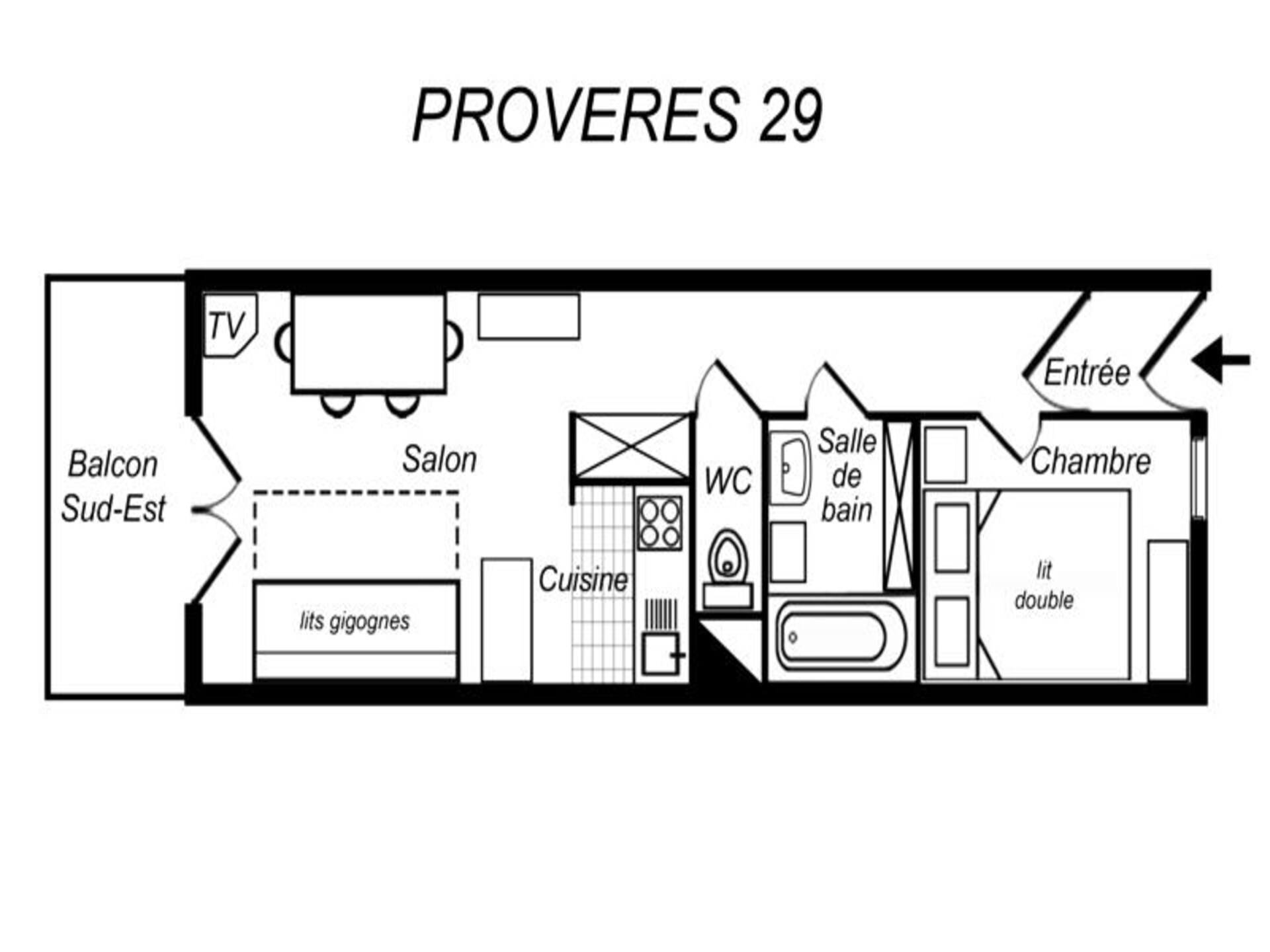 Appartement Les Allues: direct aan de piste in Méribel - foto 18