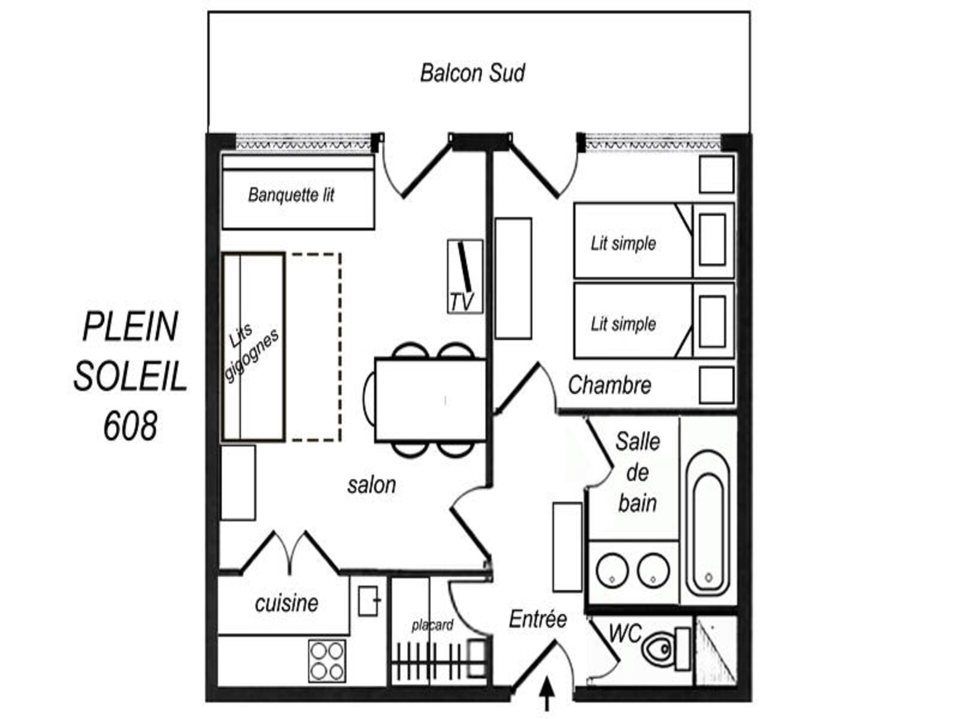 Appartement op de piste in Méribel-Mottaret met balkon op het zuiden - foto 14
