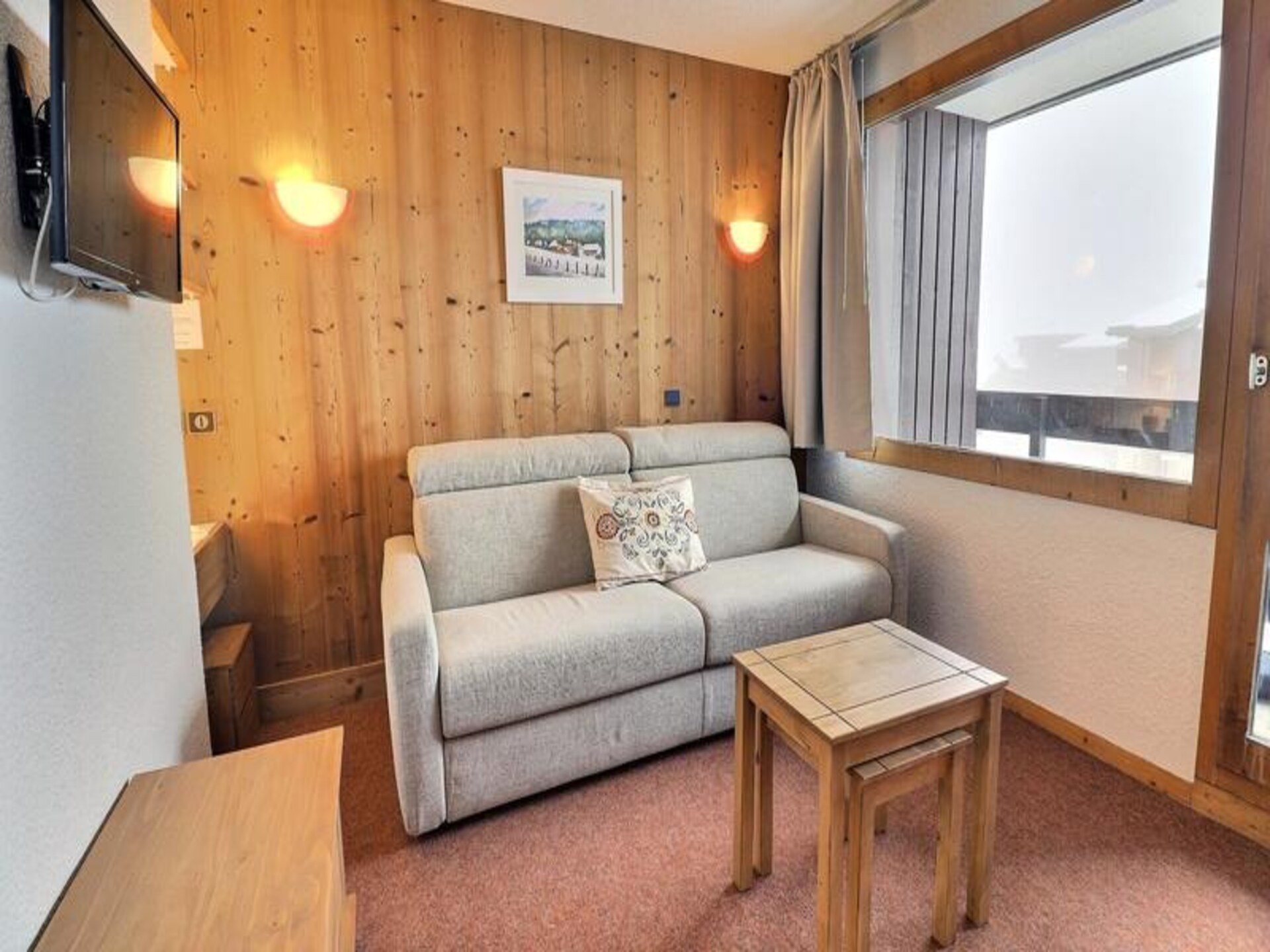 Studio Les Allues direct aan de piste met balkon op het zuiden - foto 21