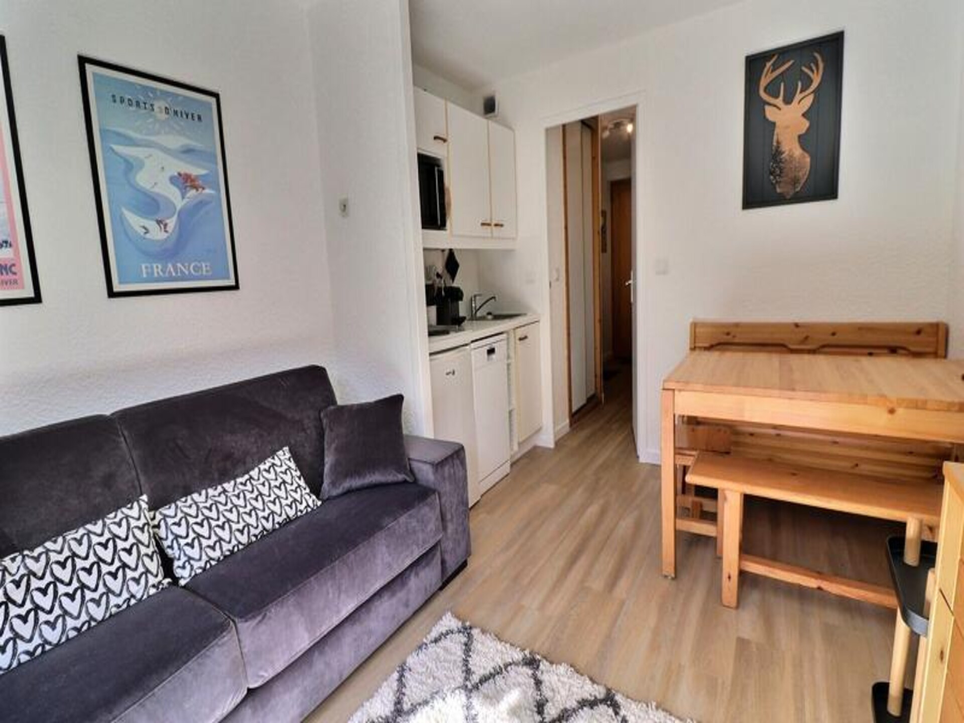 Knusse studio op 100m van de piste met balkon en uitzicht in Les Allues - foto 12