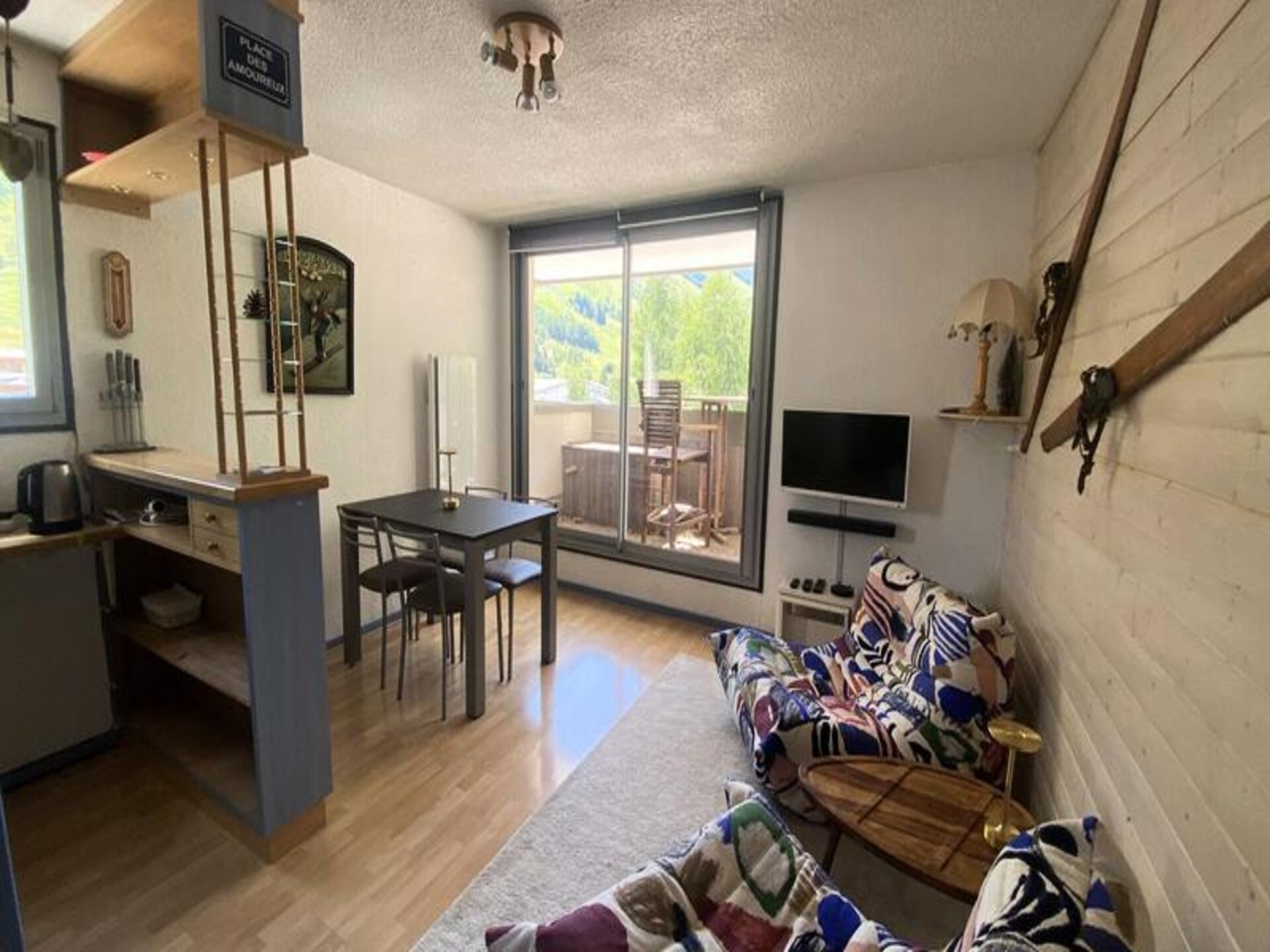 Licht appartement in Les Deux Alpes met balkon, 350m van de skilift - foto 1