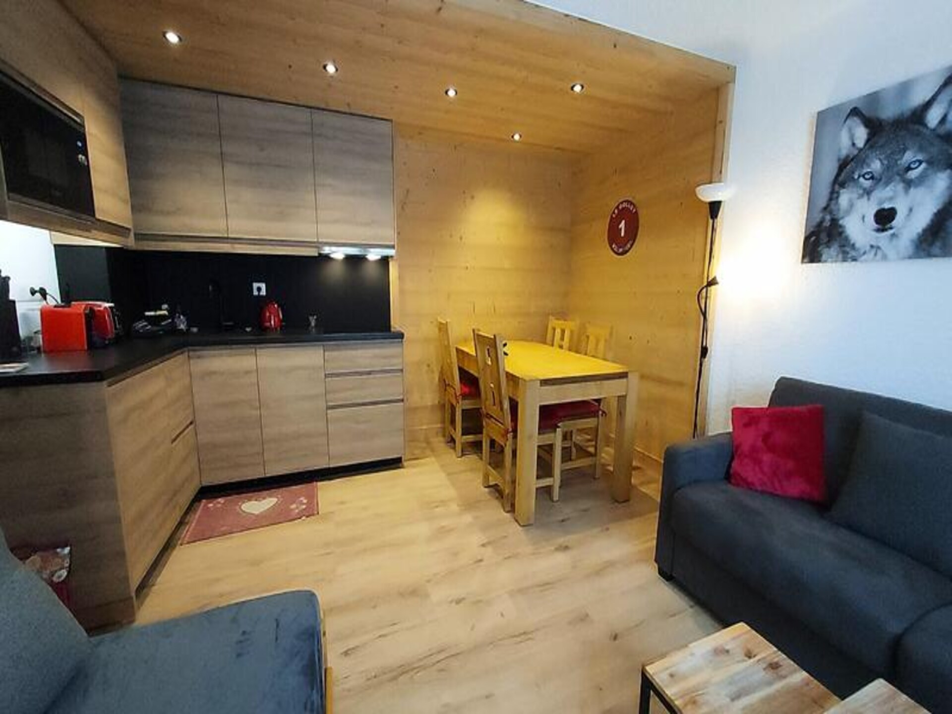 Knus appartement in Les Avanchers Valmorel met ski-in/ski-out - foto 4