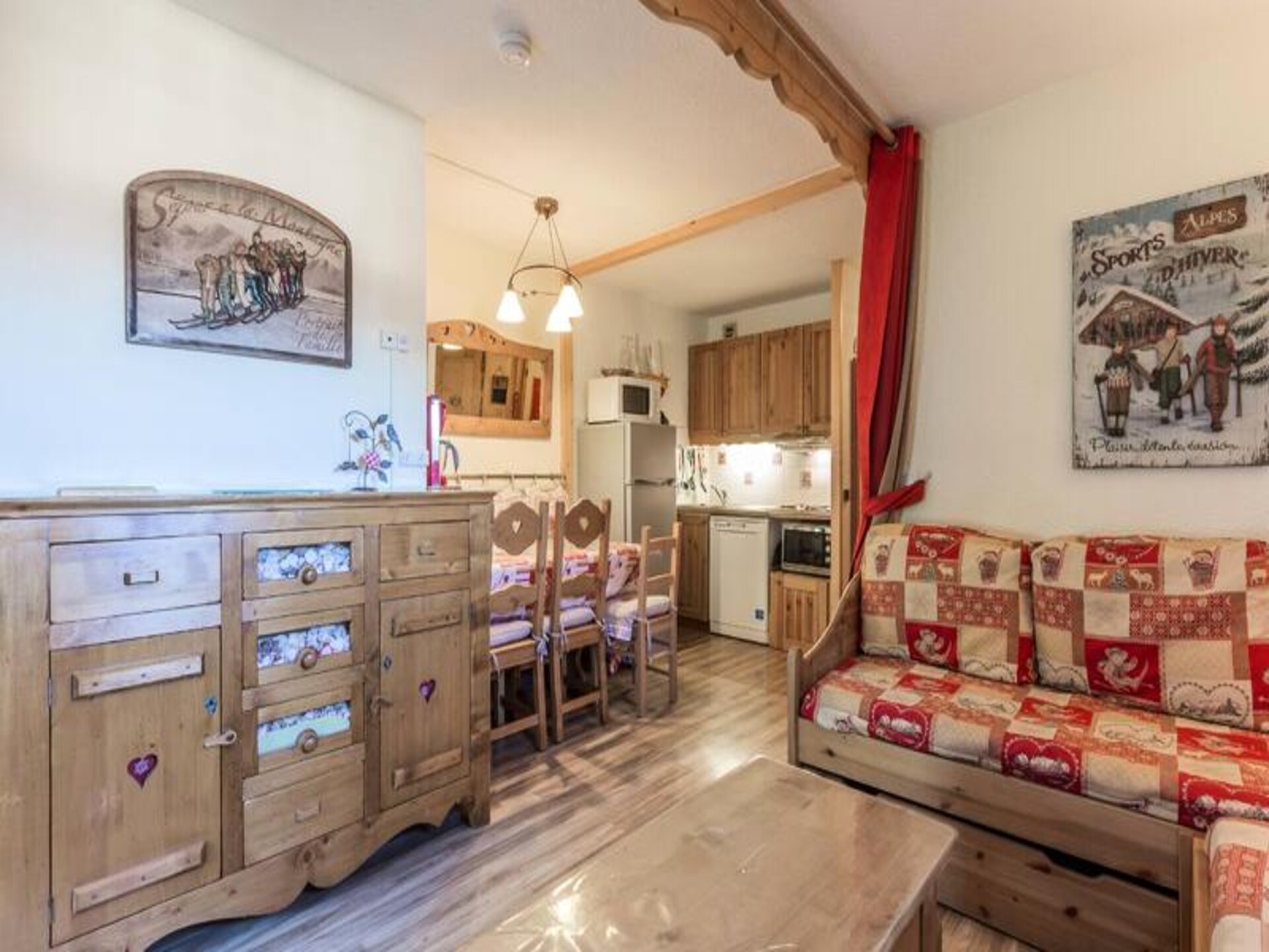 Ski-appartement Crève Coeur Valmorel: 4p, 35m², 80m van pistes - foto 5