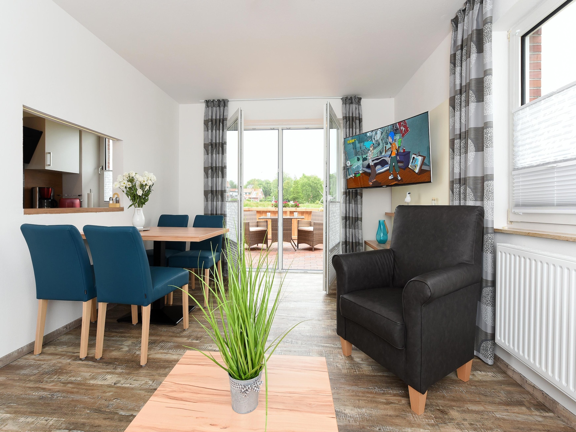 Op 350 m van zee: Modern appartement Haus zur Möwe 1 in Bensersiel - foto 3