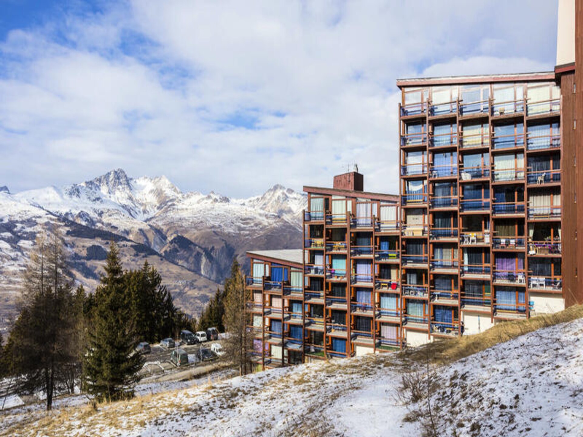 Knus appartement in Les Arcs 1800 met balkon en bergzicht, 4 pers. - foto 4