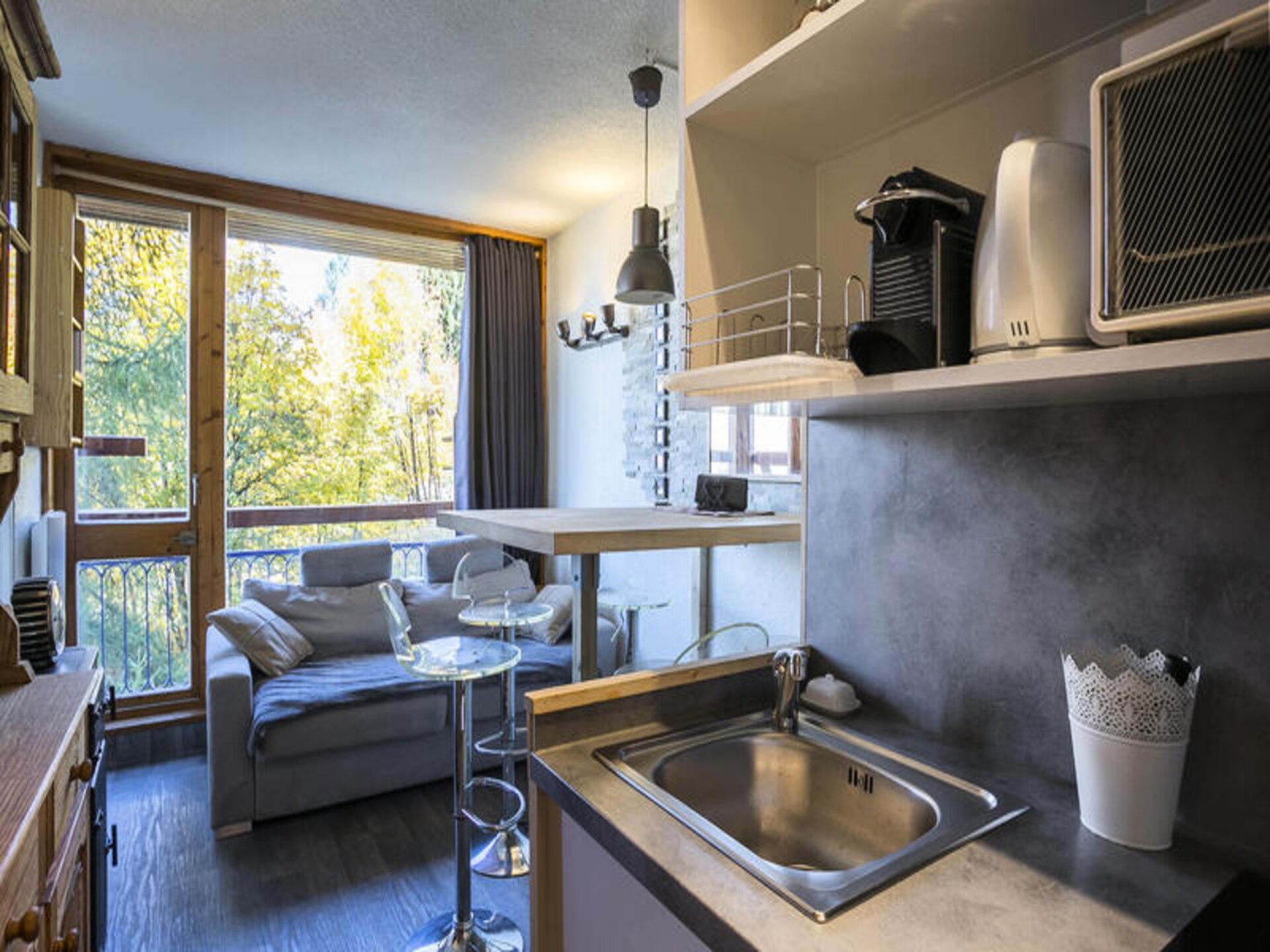 Knus appartement in Les Arcs 1800 met balkon en bergzicht, 4 pers. - foto 9