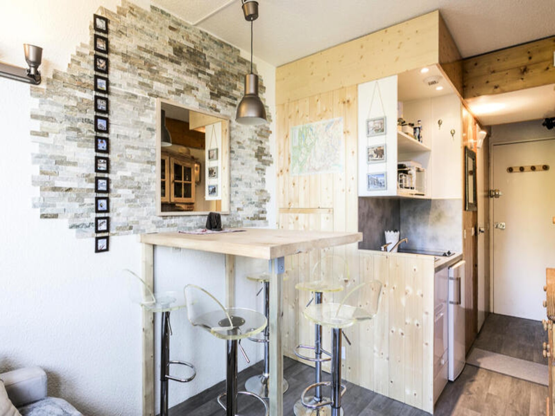 Knus appartement in Les Arcs 1800 met balkon en bergzicht, 4 pers. - foto 12
