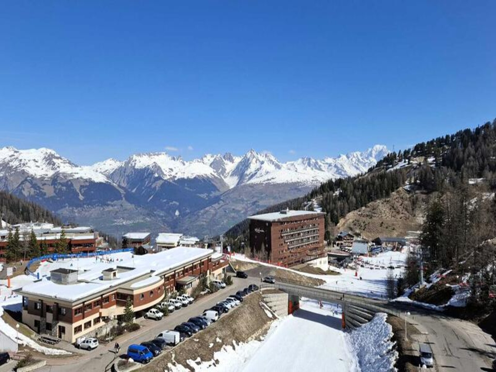 Studio op 8e verdieping met Mont Blanc uitzicht, direct aan de piste in Plagne Centre - foto 10