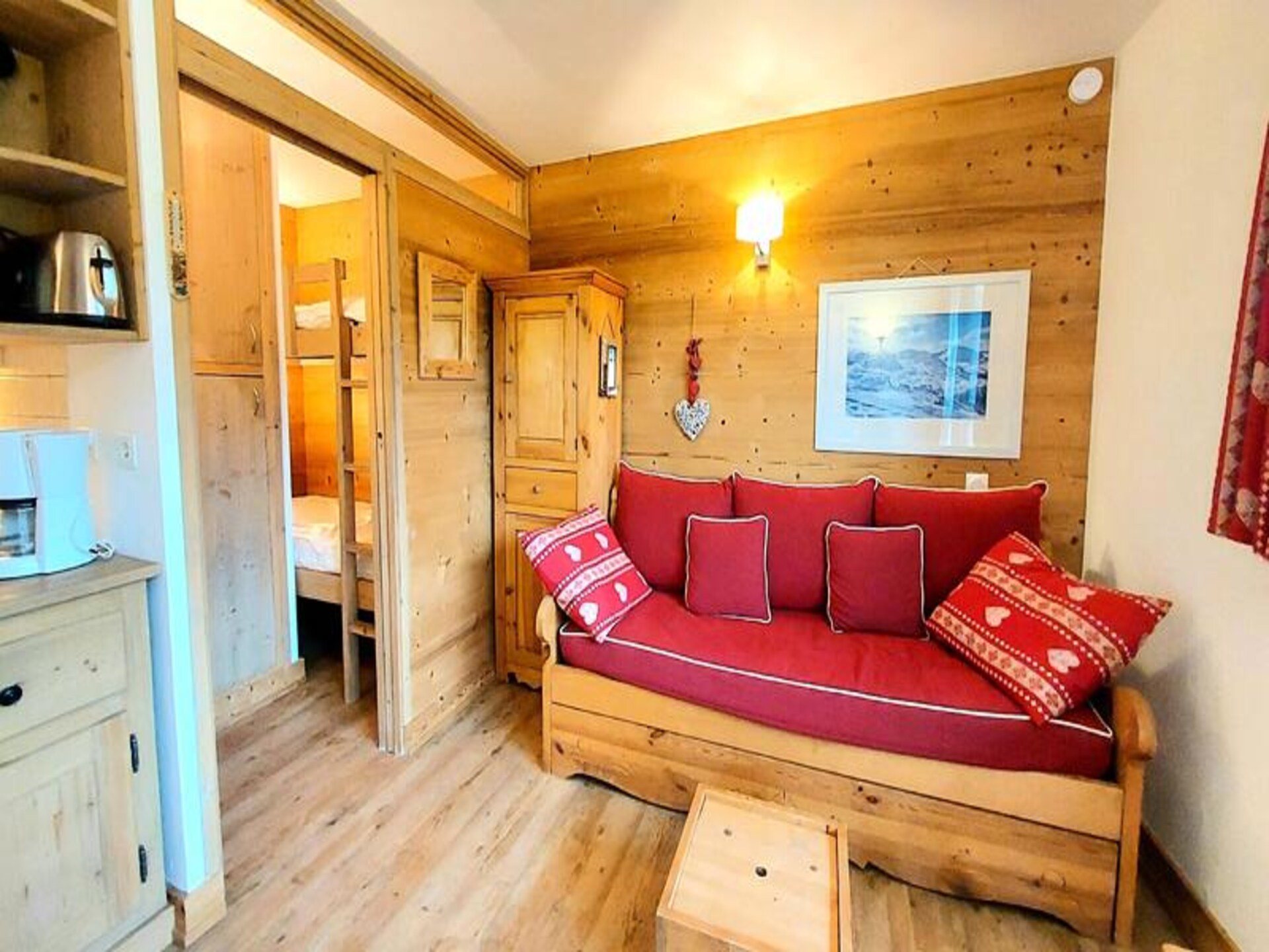 Knusse studio op 2050m met directe piste-toegang en panoramisch uitzicht - foto 9