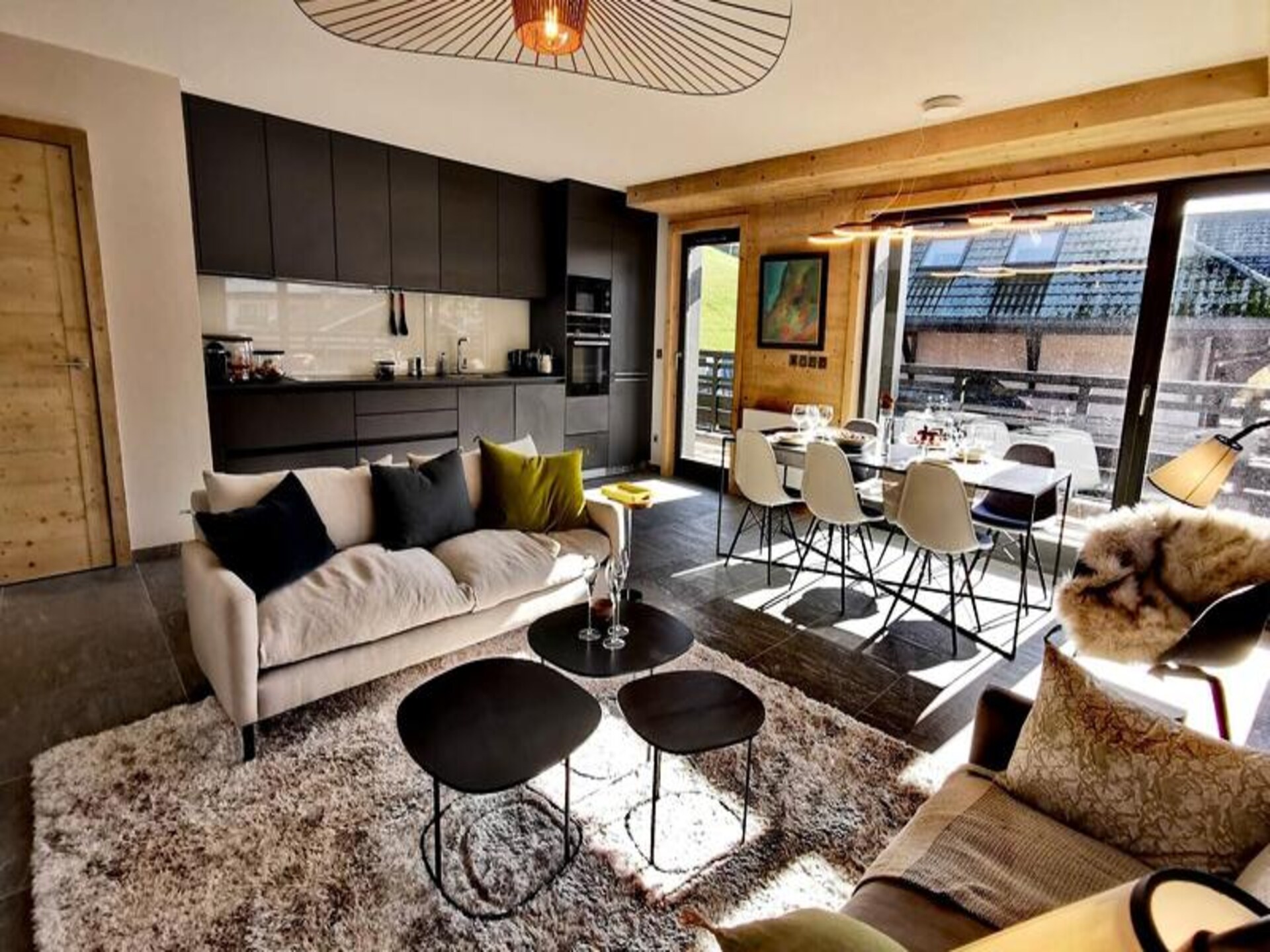 Luxe appartement 142m² direct aan de piste in Les Gets voor 8 personen - foto 3