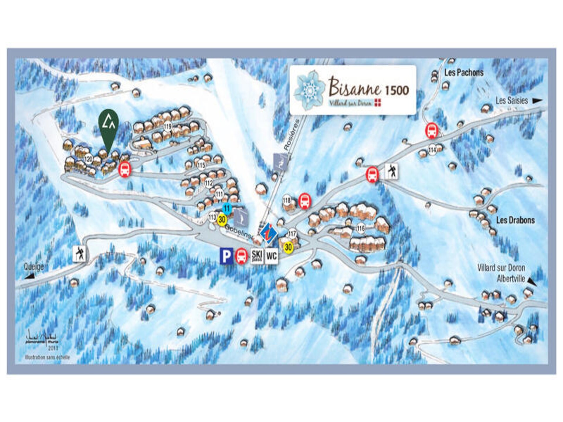 Appartement op de piste in Villard-sur-Doron met gedeeld zwembad - foto 13