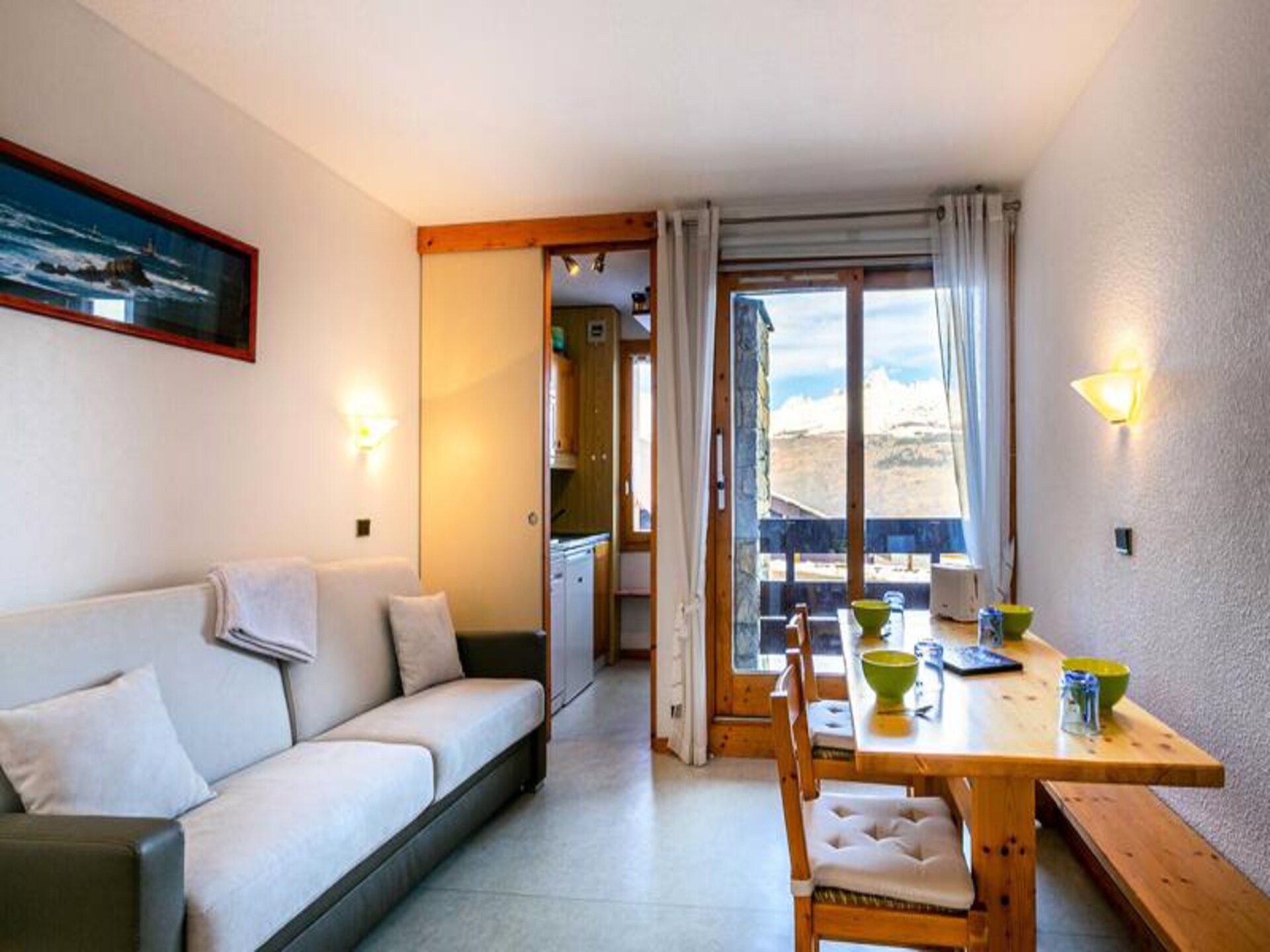 Alpenappartement met Mont Blanc-uitzicht in Les Coches, 100m van de piste - foto 1