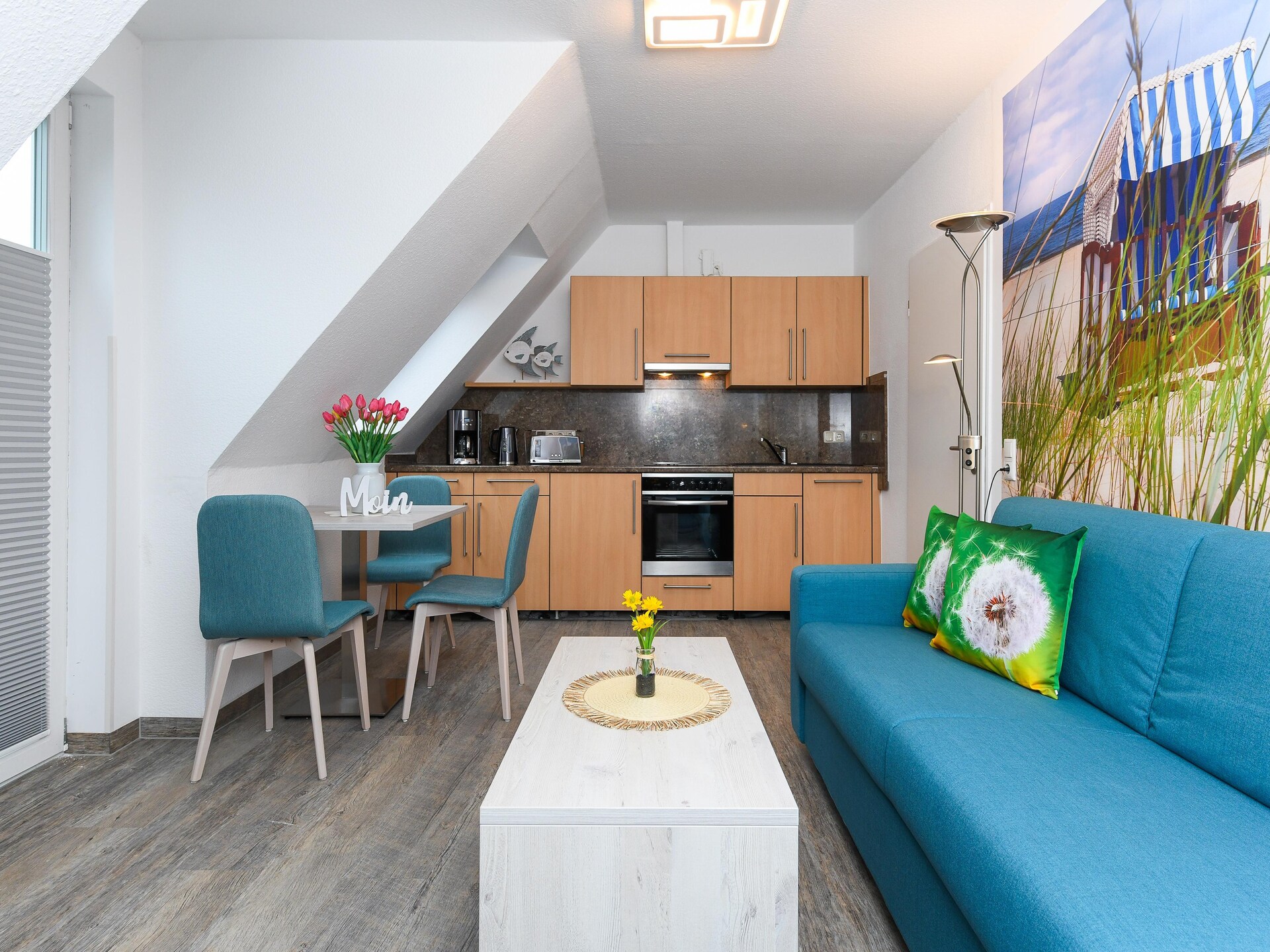 Op 850 m van zee: Knus appartement Haus Strandkorb 7 in Bensersiel - foto 3