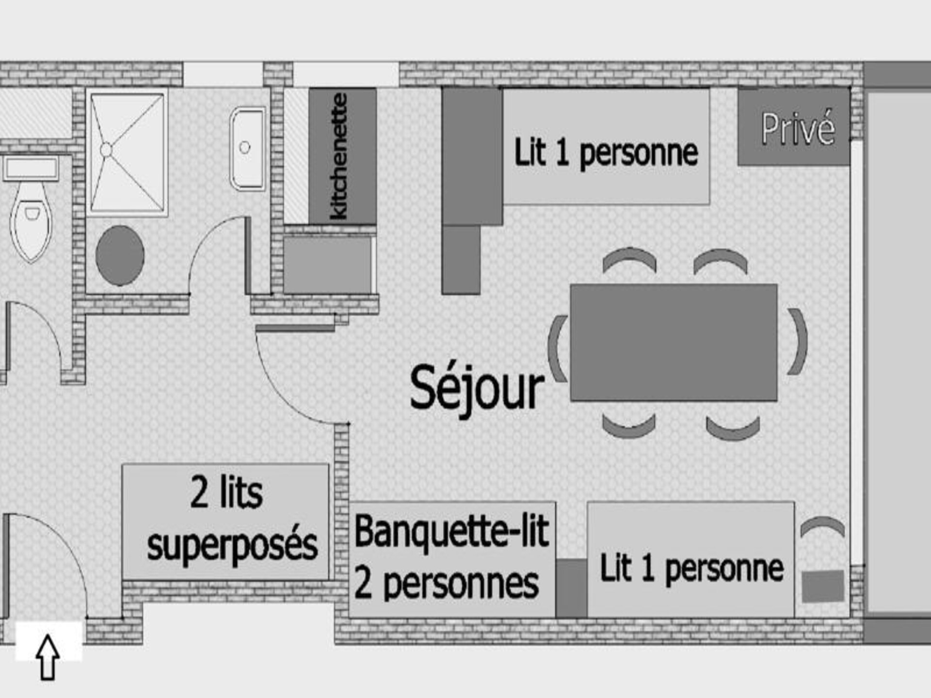 Studio direct aan de piste in Le Corbier voor 6 personen - foto 12