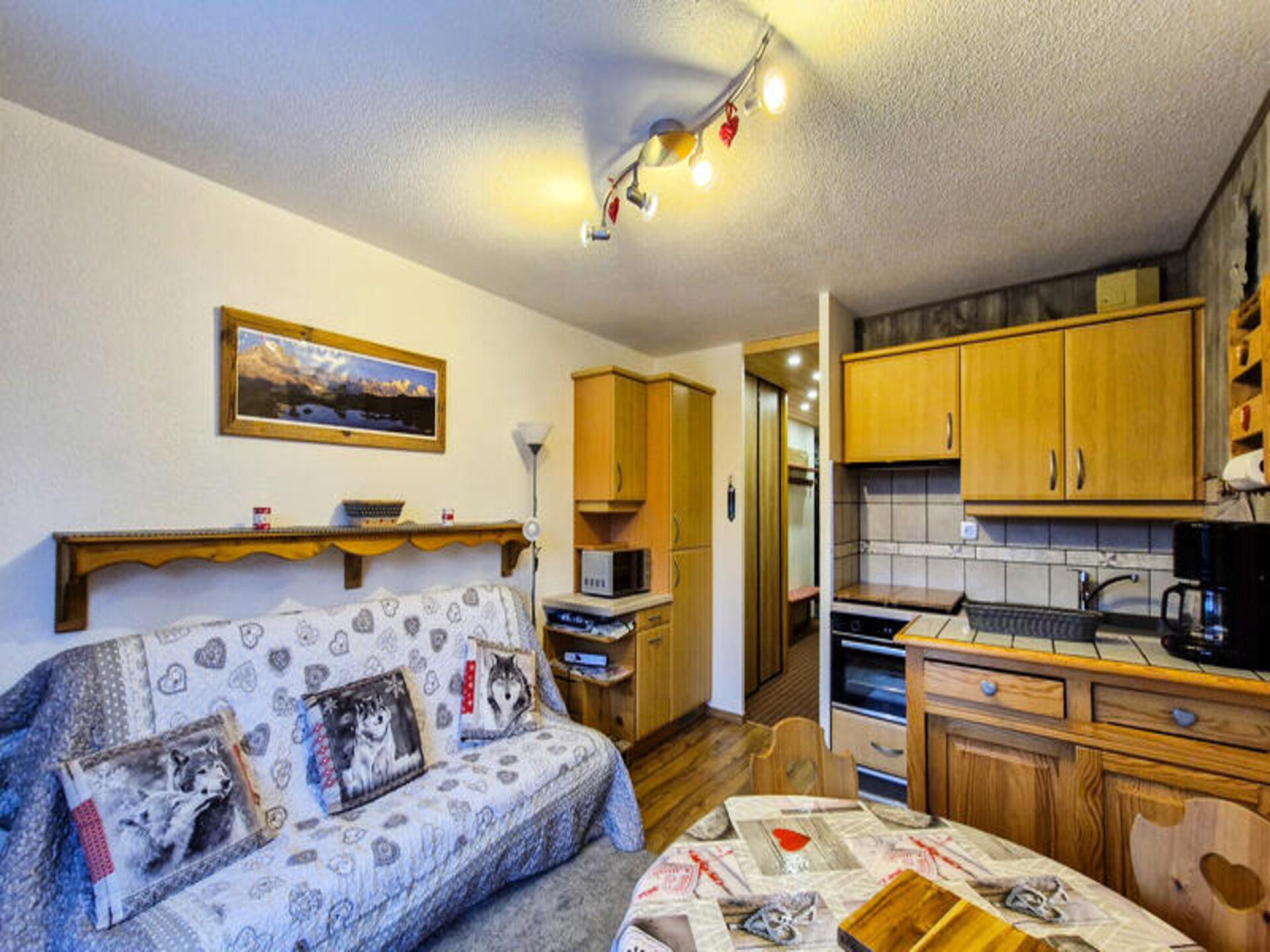 Knus appartement in Flaine Forêt, 250m van de piste met zuidbalkon - foto 7