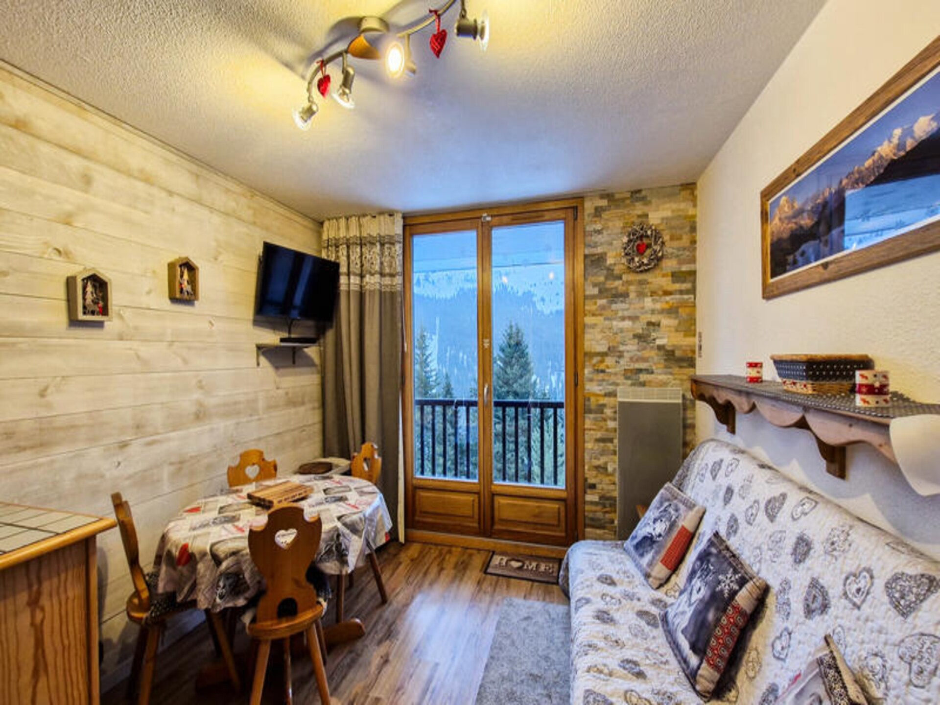 Knus appartement in Flaine Forêt, 250m van de piste met zuidbalkon - foto 9
