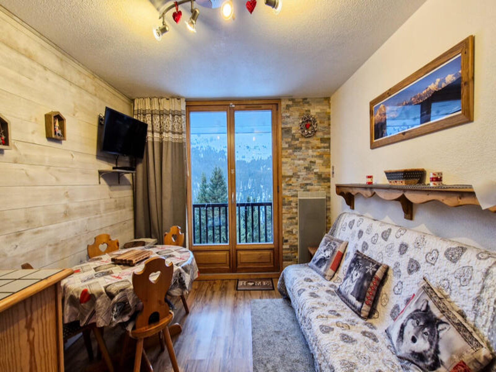 Knus appartement in Flaine Forêt, 250m van de piste met zuidbalkon - foto 15