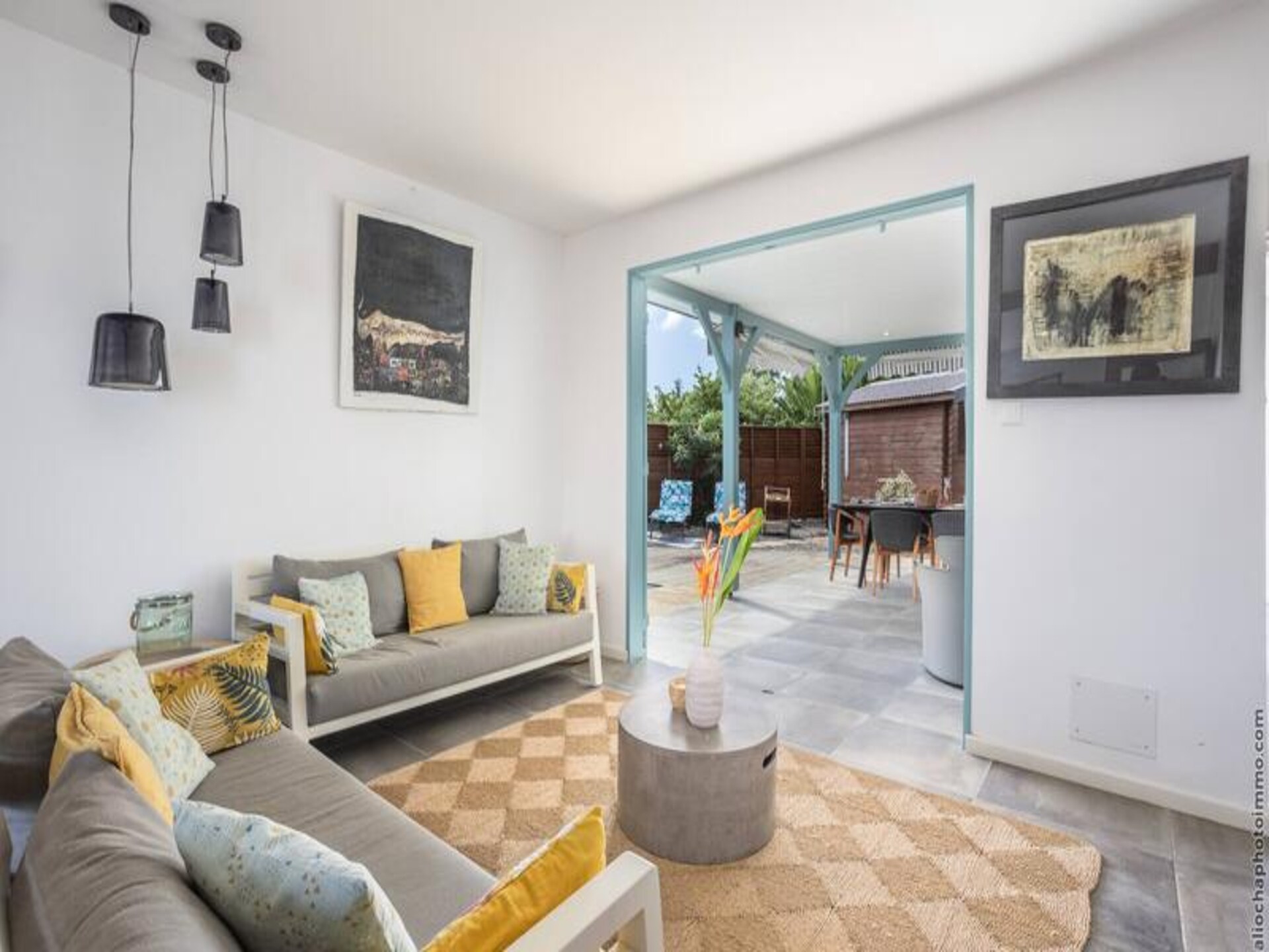 Luxe appartement voor 6 personen met tuin en airco nabij strand Gros Raisin - foto 2