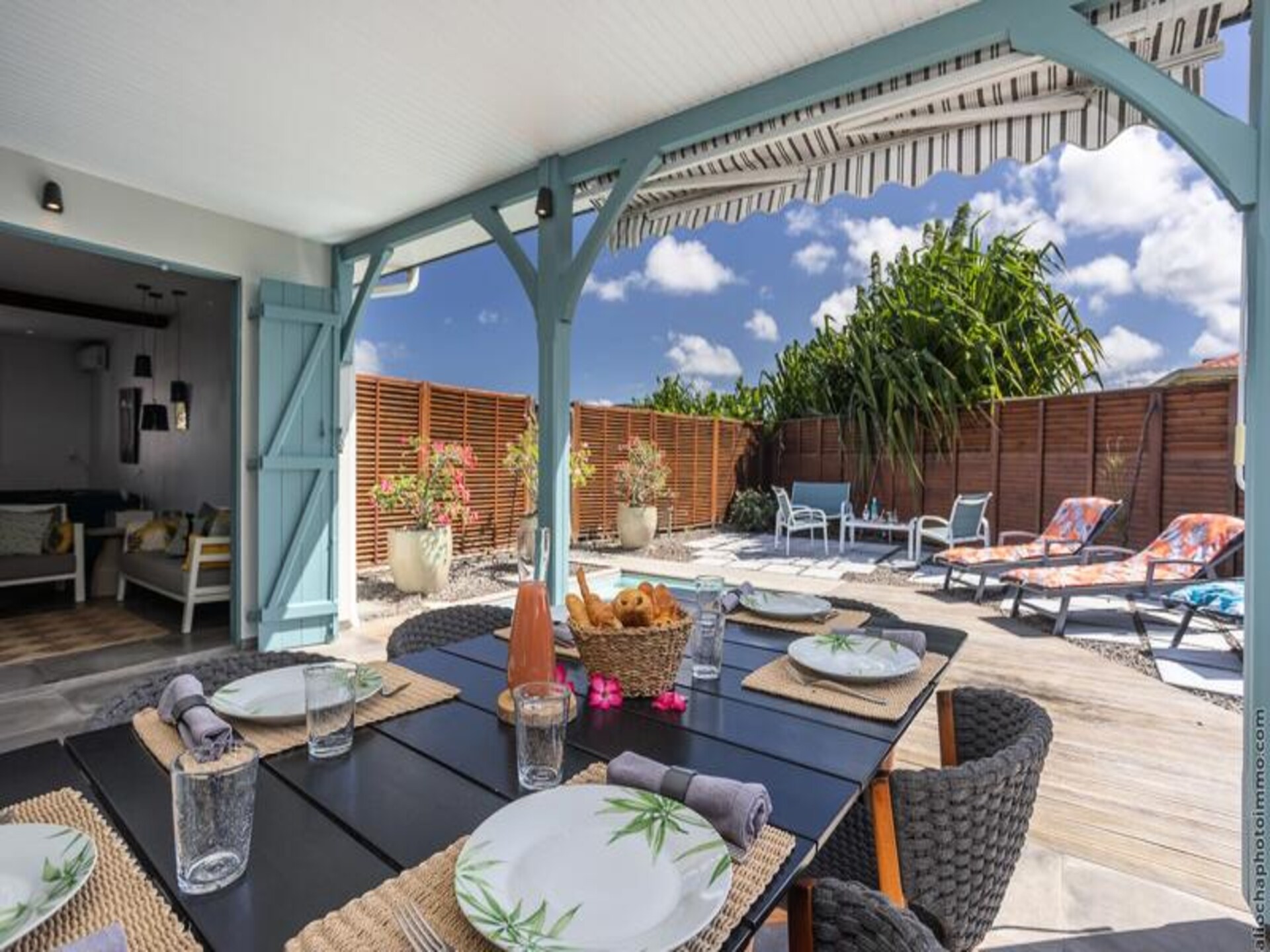 Luxe appartement voor 6 personen met tuin en airco nabij strand Gros Raisin - foto 8