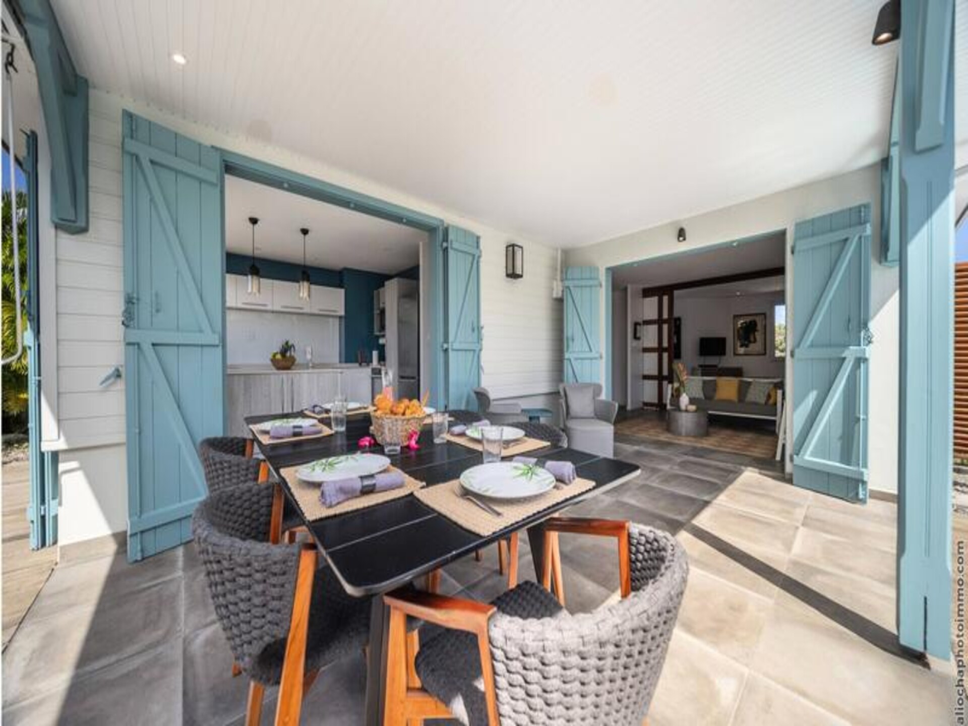 Luxe appartement voor 6 personen met tuin en airco nabij strand Gros Raisin - foto 11