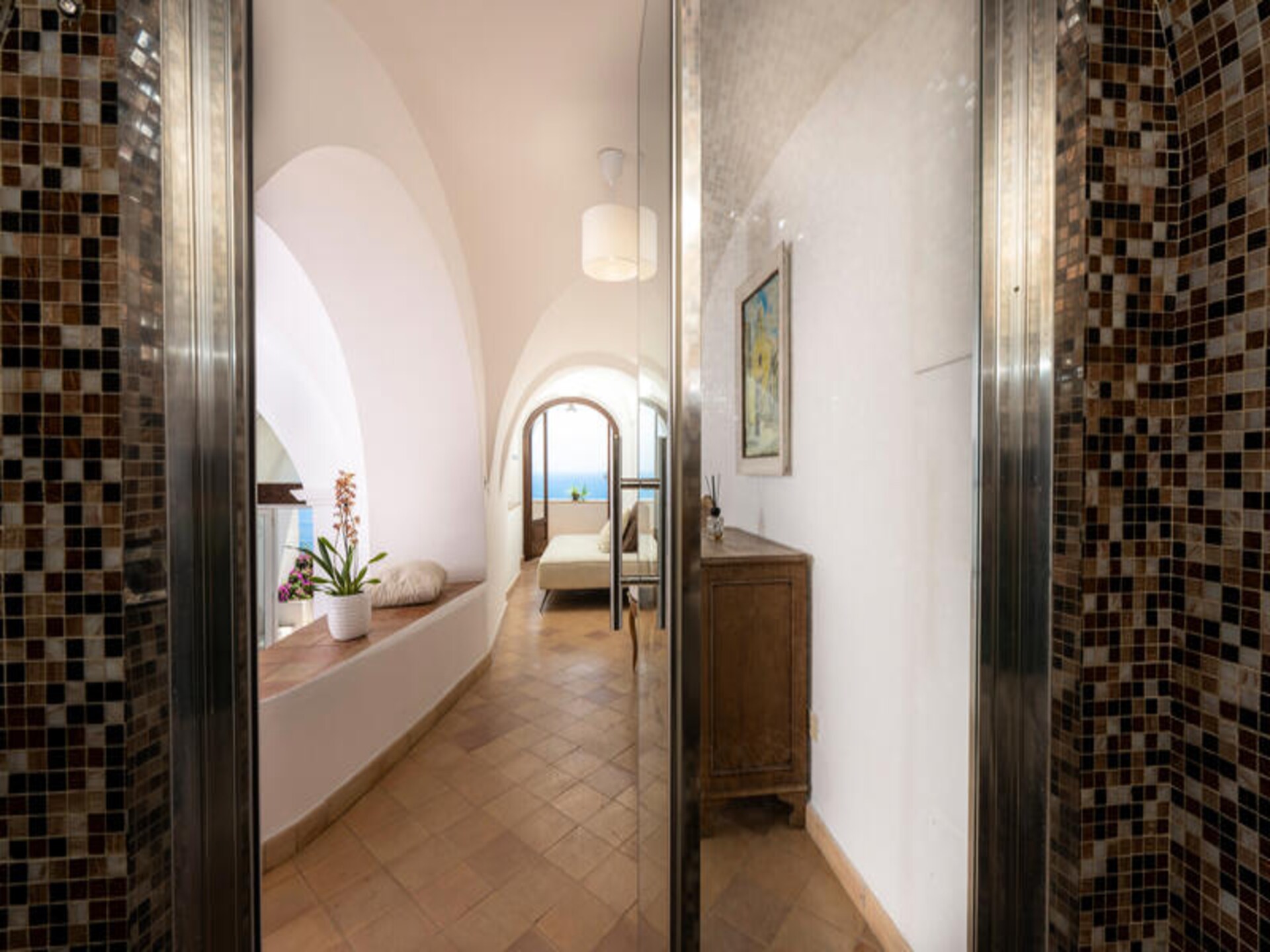Villa Panorama: Elegant appartement met zeezicht en tuin in Praiano - foto 16