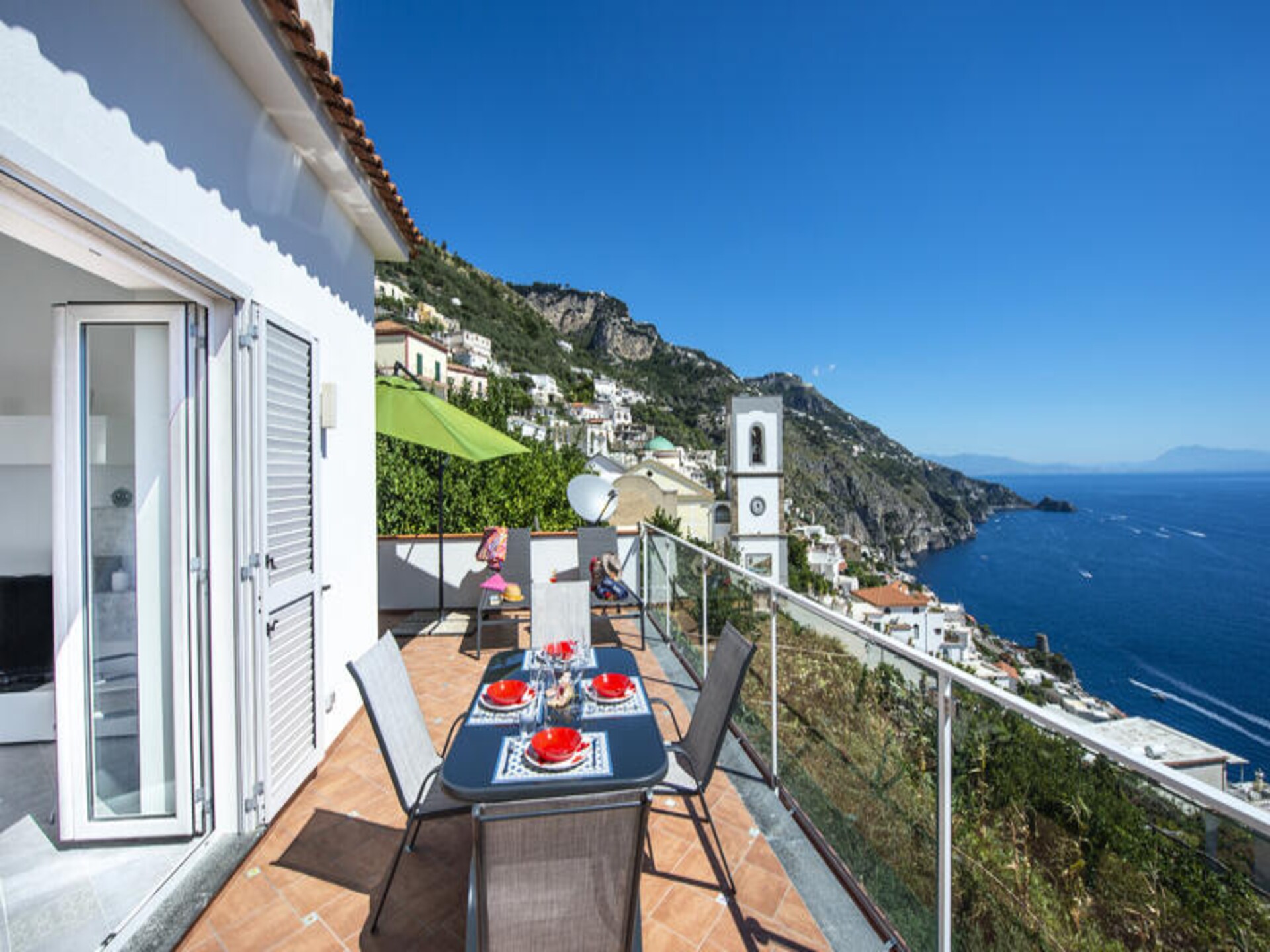 Licht appartement met panoramisch zeezicht in het hart van Praiano - foto 13