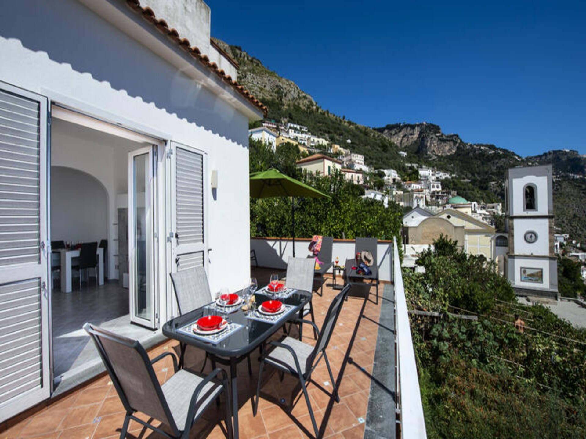 Licht appartement met panoramisch zeezicht in het hart van Praiano - foto 14